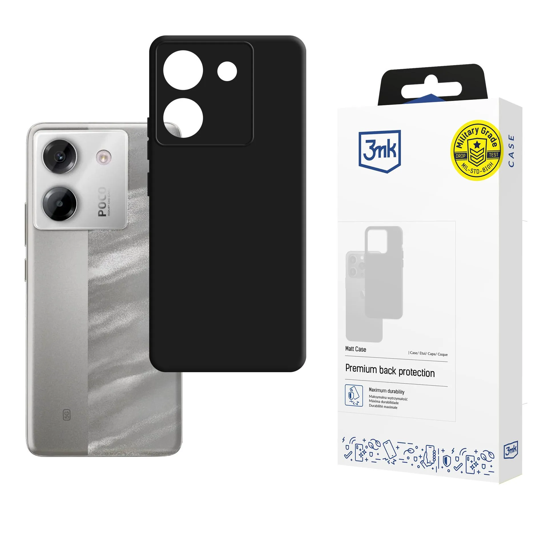 Carcasă pentru POCO M7 Pro 5G - 3mk Matt Case Negru