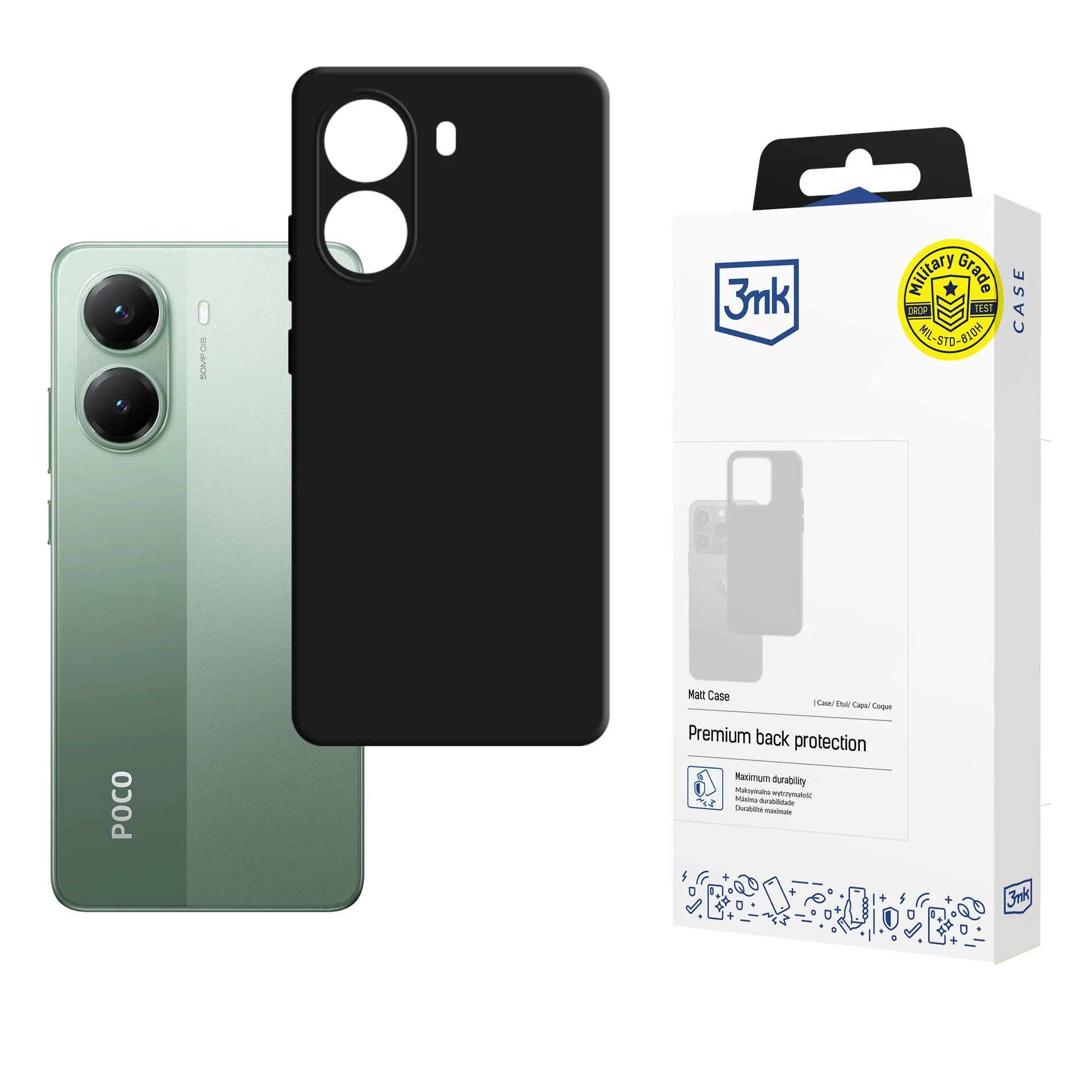 Carcasă pentru POCO X7 Pro - 3mk Matt Case Negru