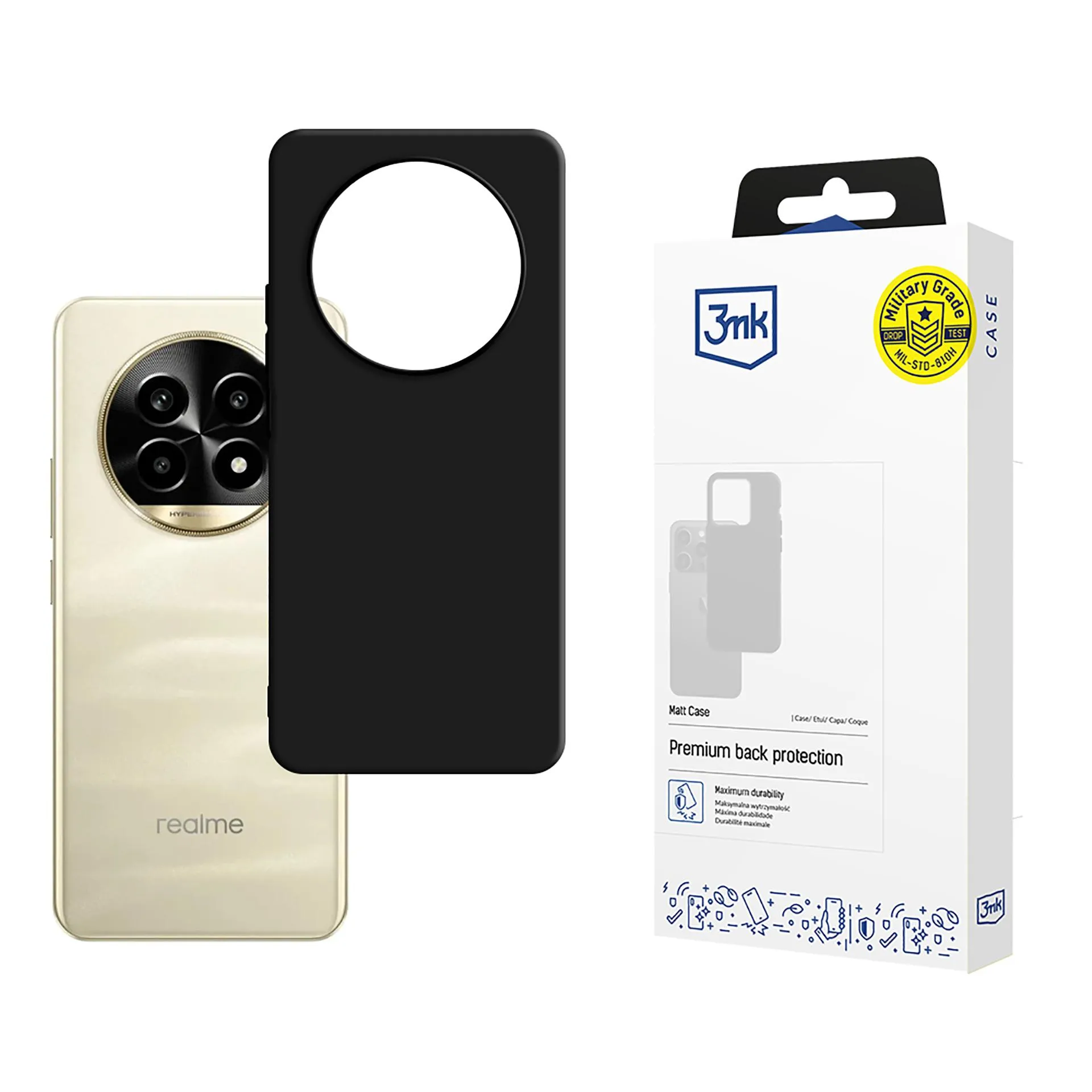 Carcasă pentru Realme 13 Pro+ 5G / Realme 13 Pro 5G - 3mk Matt Case Negru