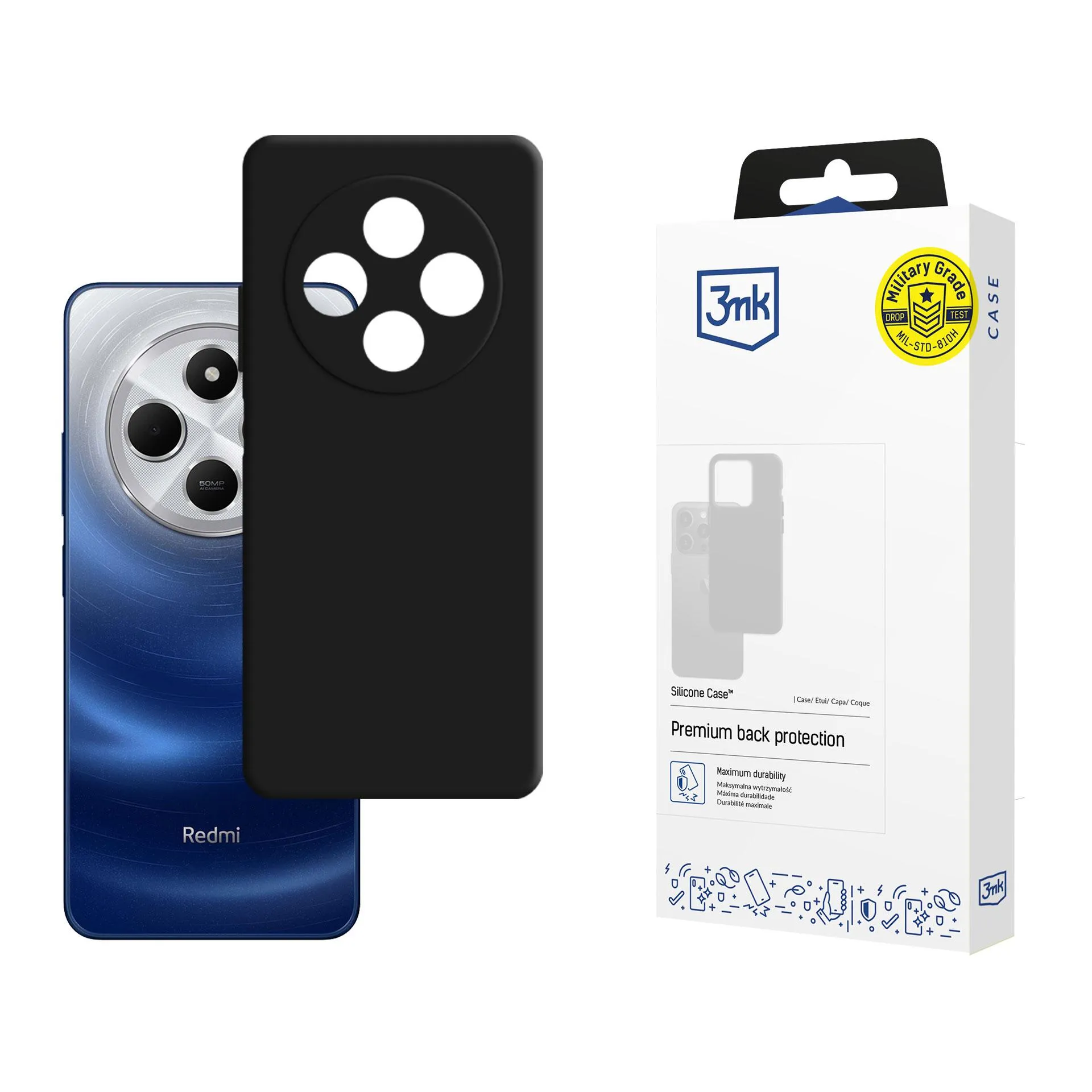 Husă pentru Redmi 14C / Redmi A4 5G - 3mk Silicone Case Black