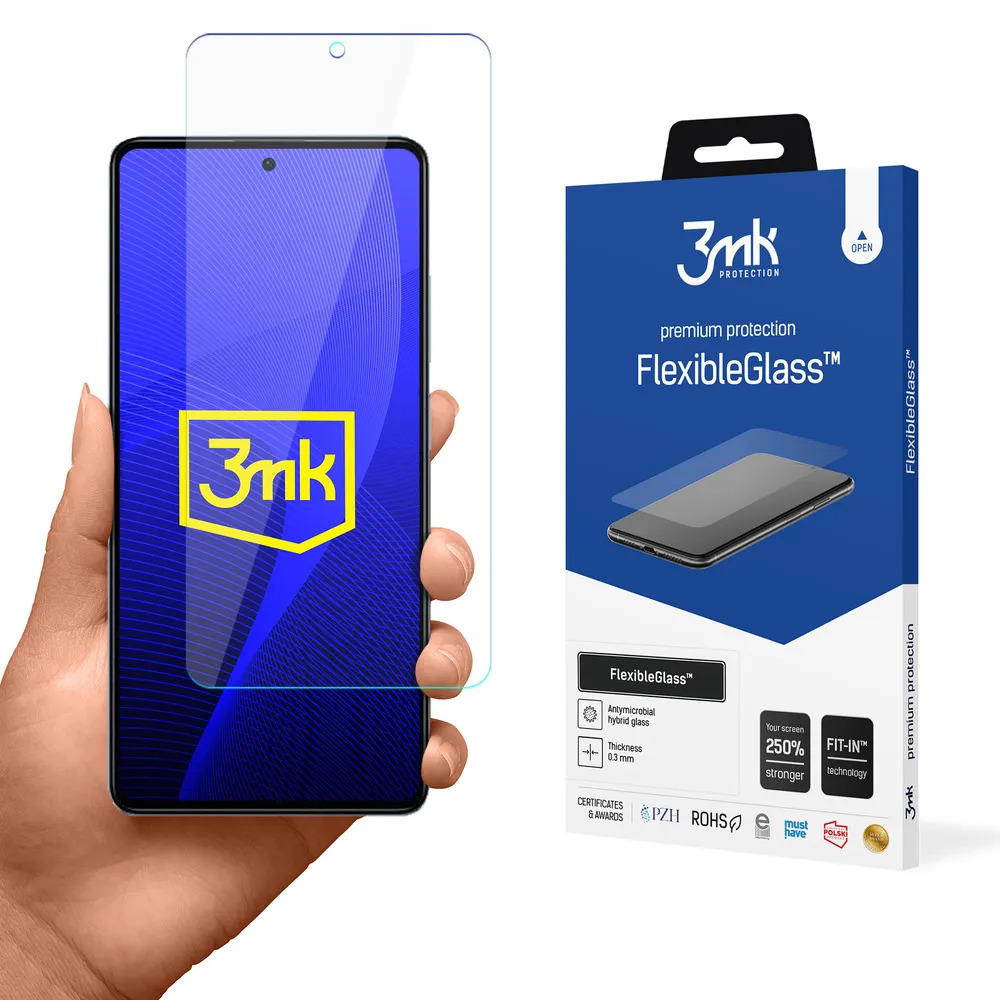 Sticlă hibrid rezistentă la rupere pe Redmi Note 12 Pro - 3mk FlexibleGlass™