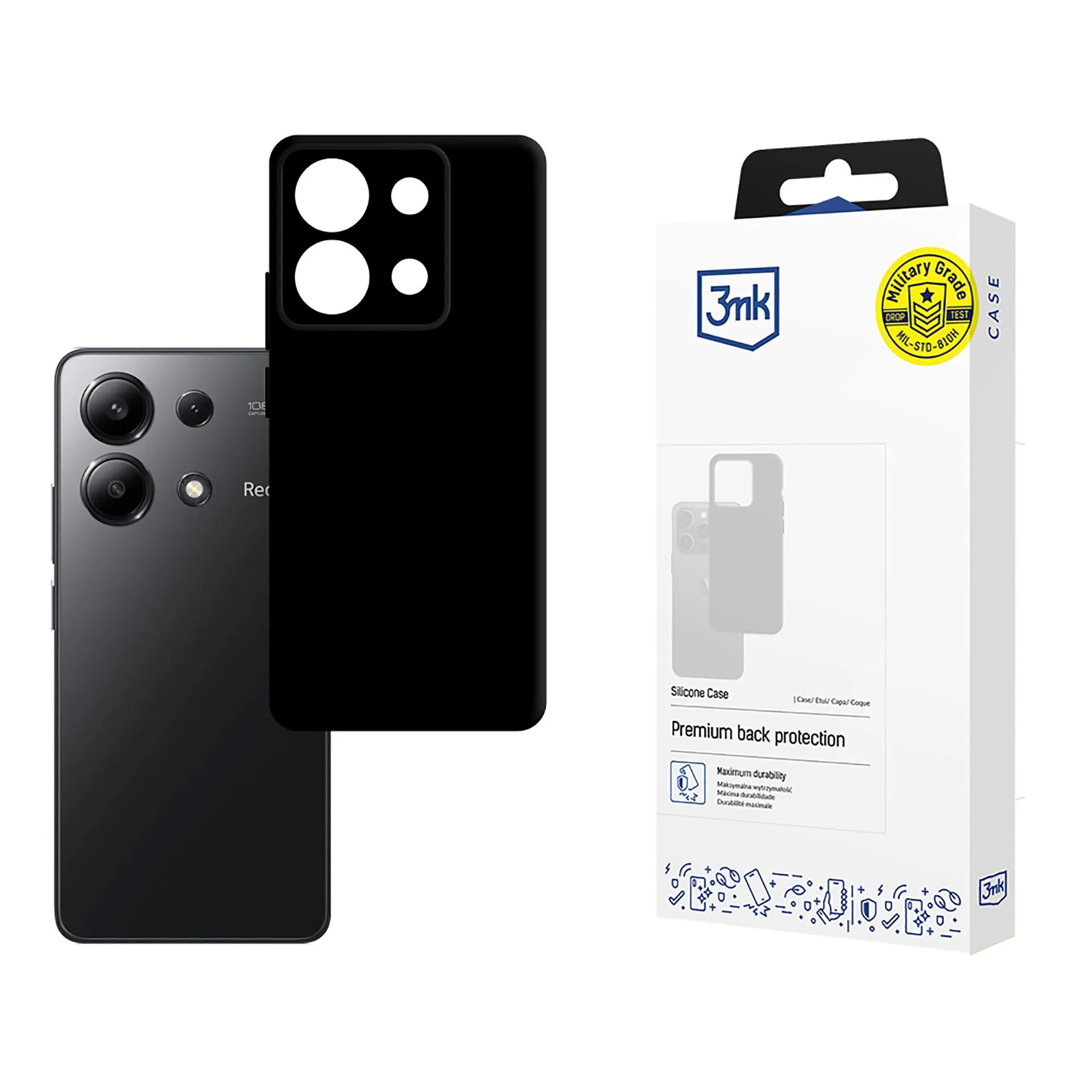 Husă pentru Redmi Note 13 4G - 3mk Silicone Case Black