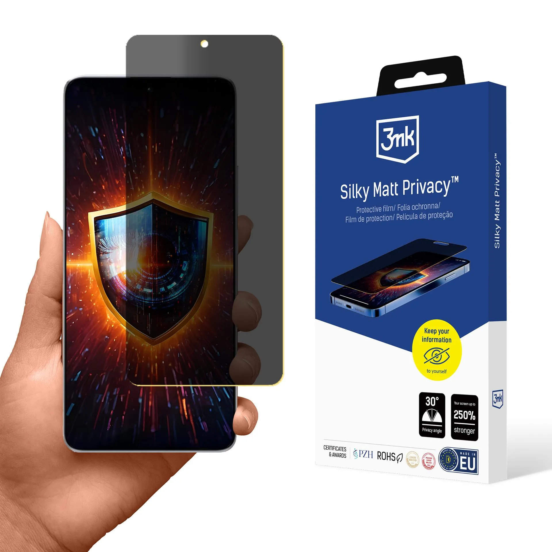 Folie de privatizare pentru Redmi Note 13 Pro+ - 3mk Silky Matt Privacy