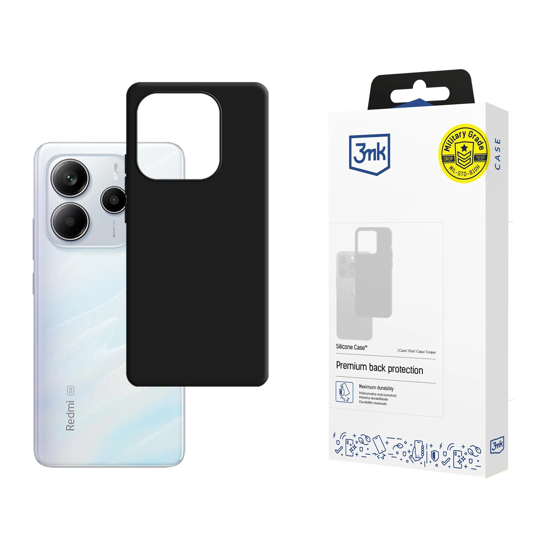 Husă pentru Redmi Note 14 5G - 3mk Silicone Case Black