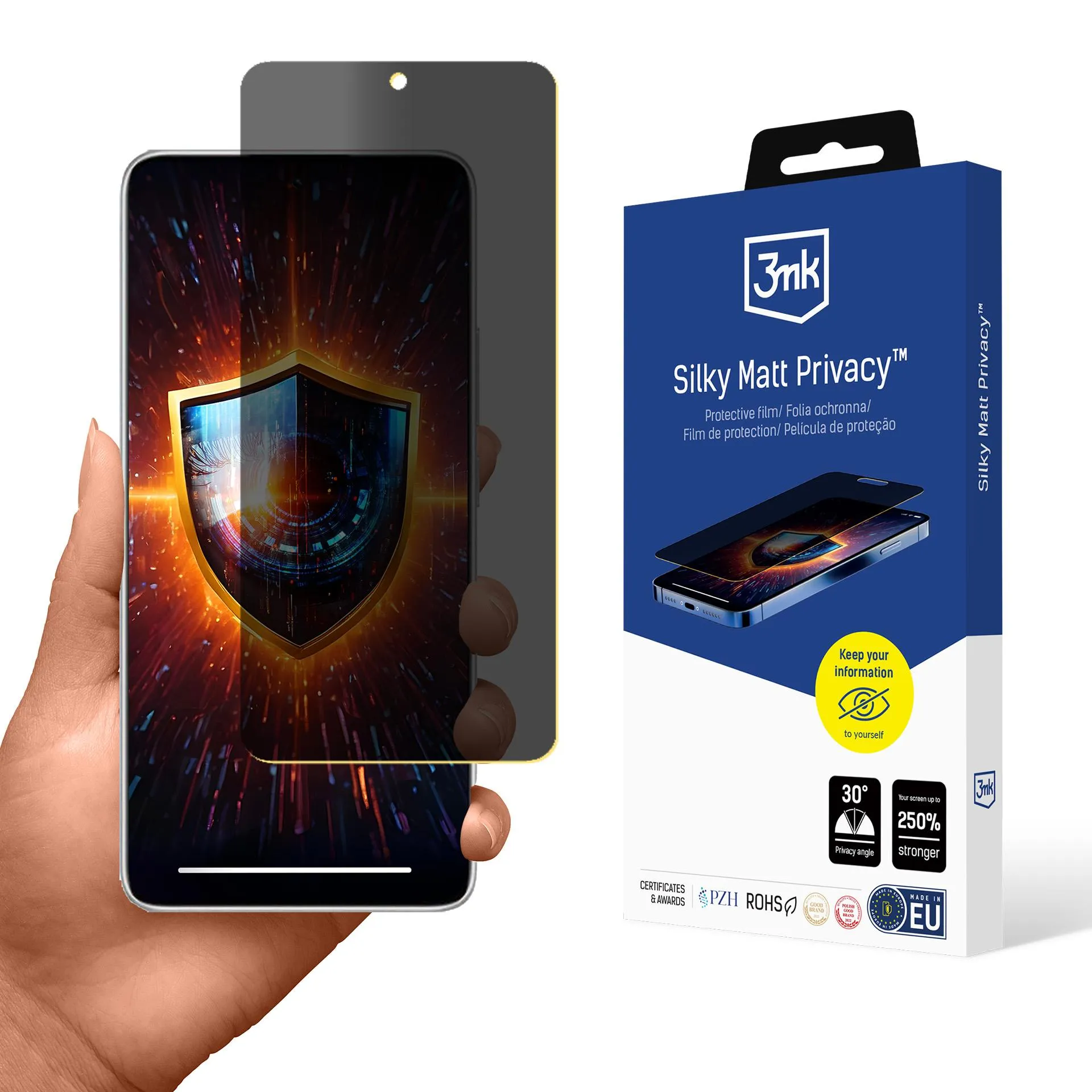 Folie de privatizare pentru Redmi Note 14 5G - 3mk Silky Matt Privacy