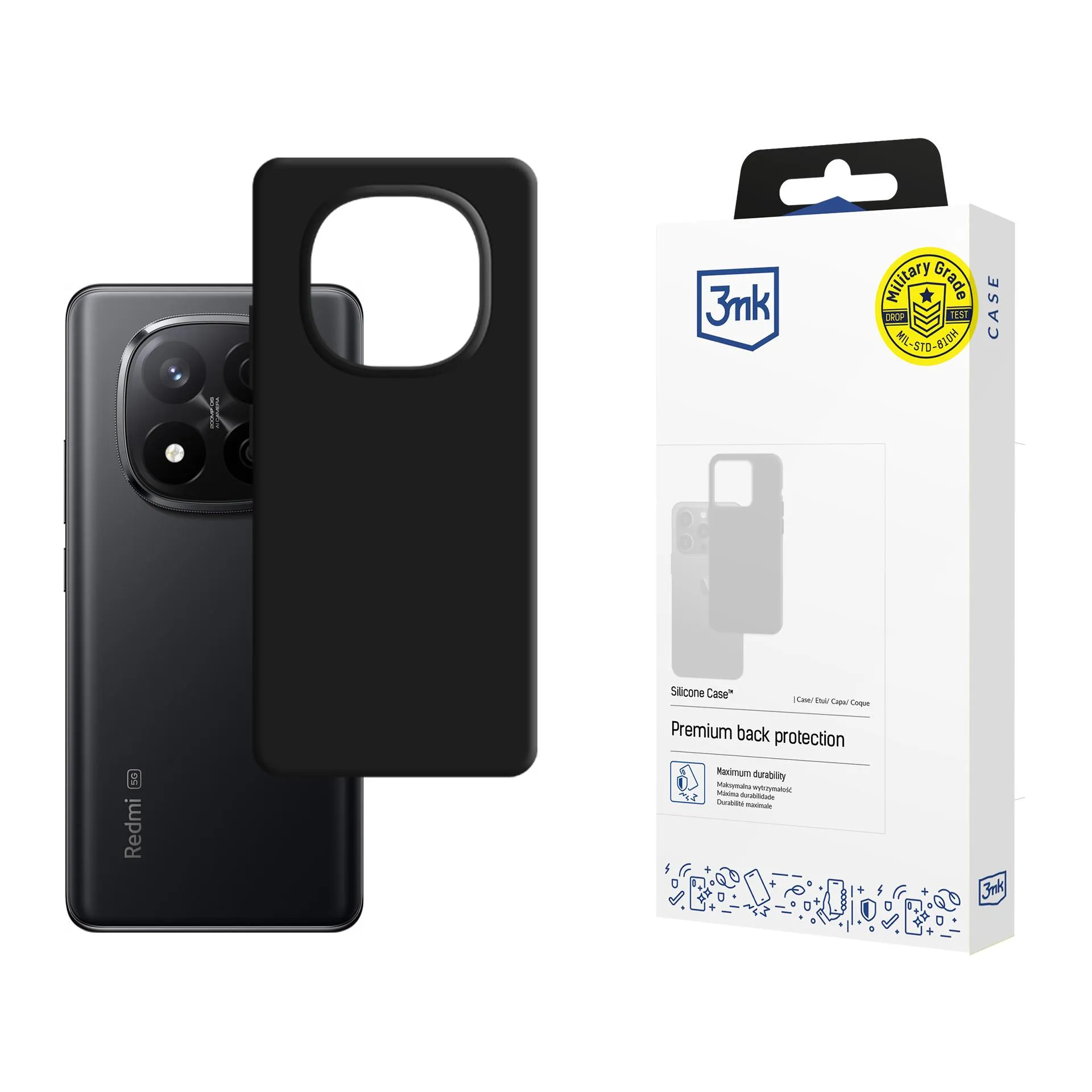 Husă pentru Redmi Note 14 Pro+ - 3mk Silicone Case Black
