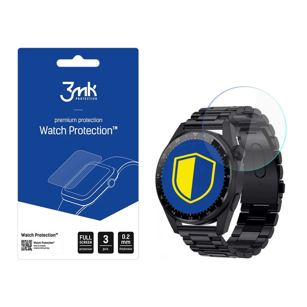Protecție din sticlă pentru ecranul smartwatch Rubicon RNCE78 - 3mk Watch Protection