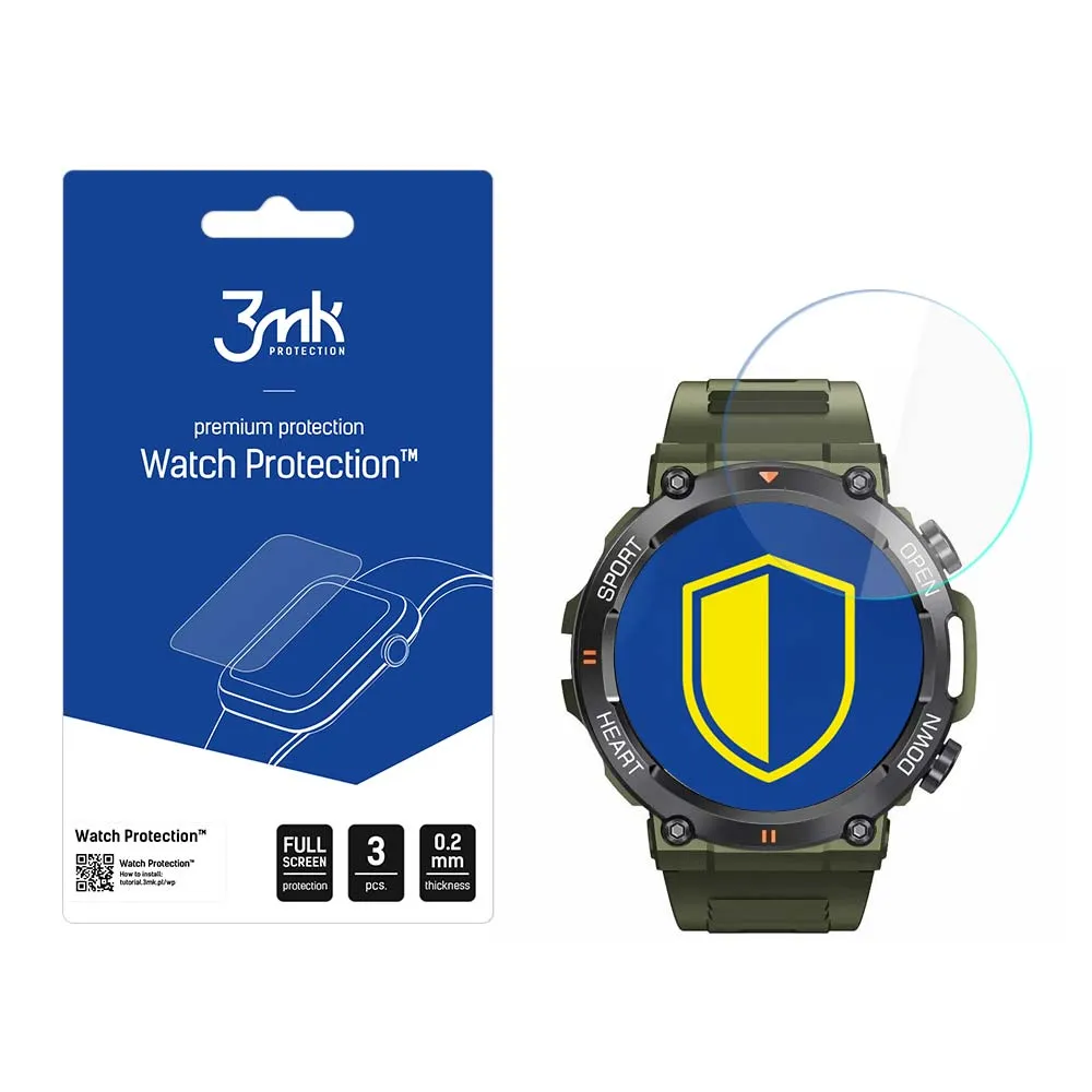 Protecție din sticlă pentru ecranul smartwatch Rubicon RNCE95 - 3mk Watch Protection