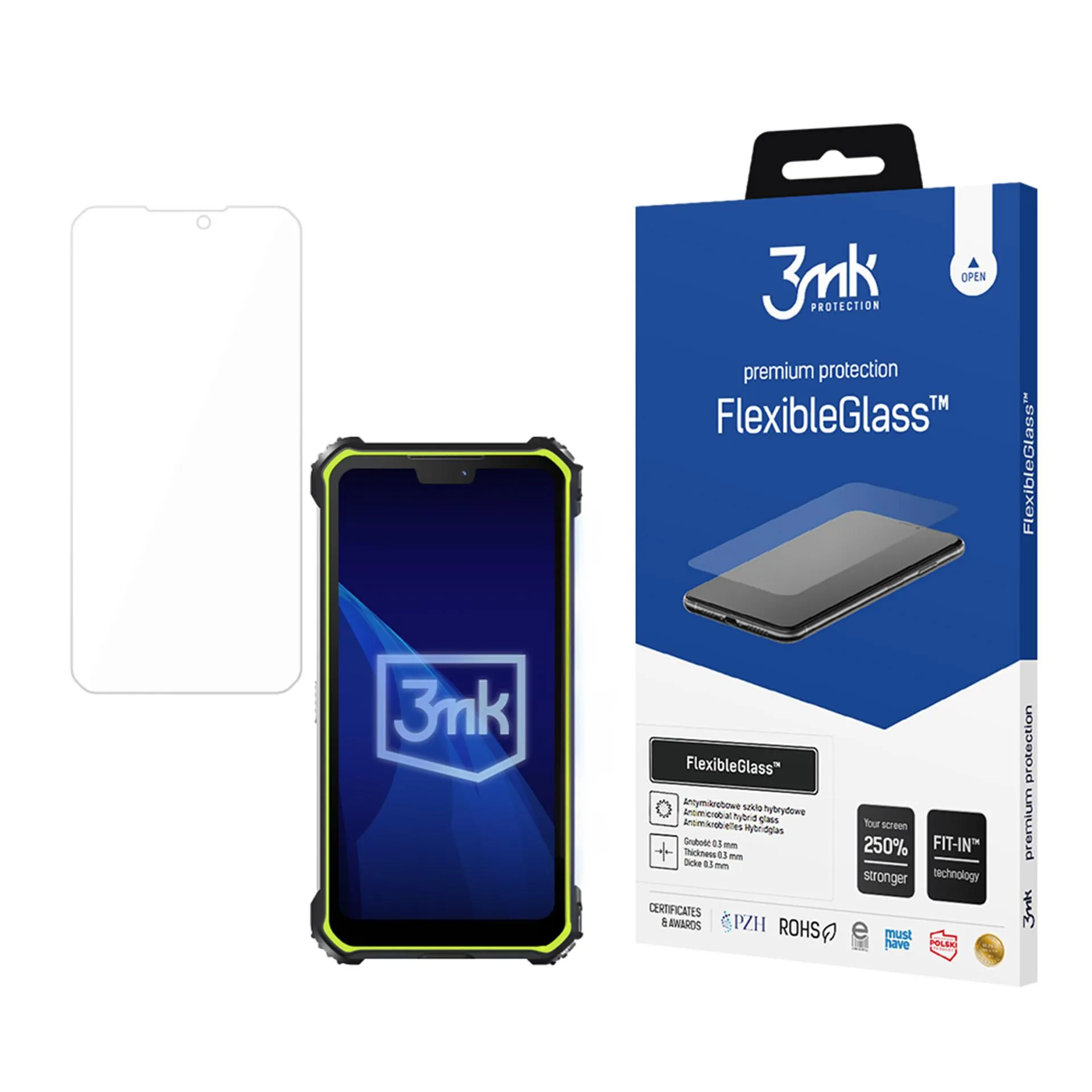 Sticlă hibridă antiefracție pentru Rugged Phones M10 - 3mk FlexibleGlass™