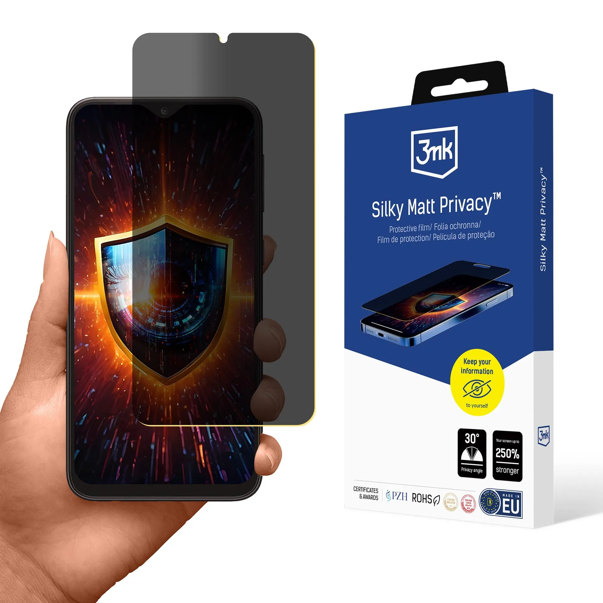 Folie de privatizare pentru Samsung Galaxy A10 - 3mk Silky Matt Privacy