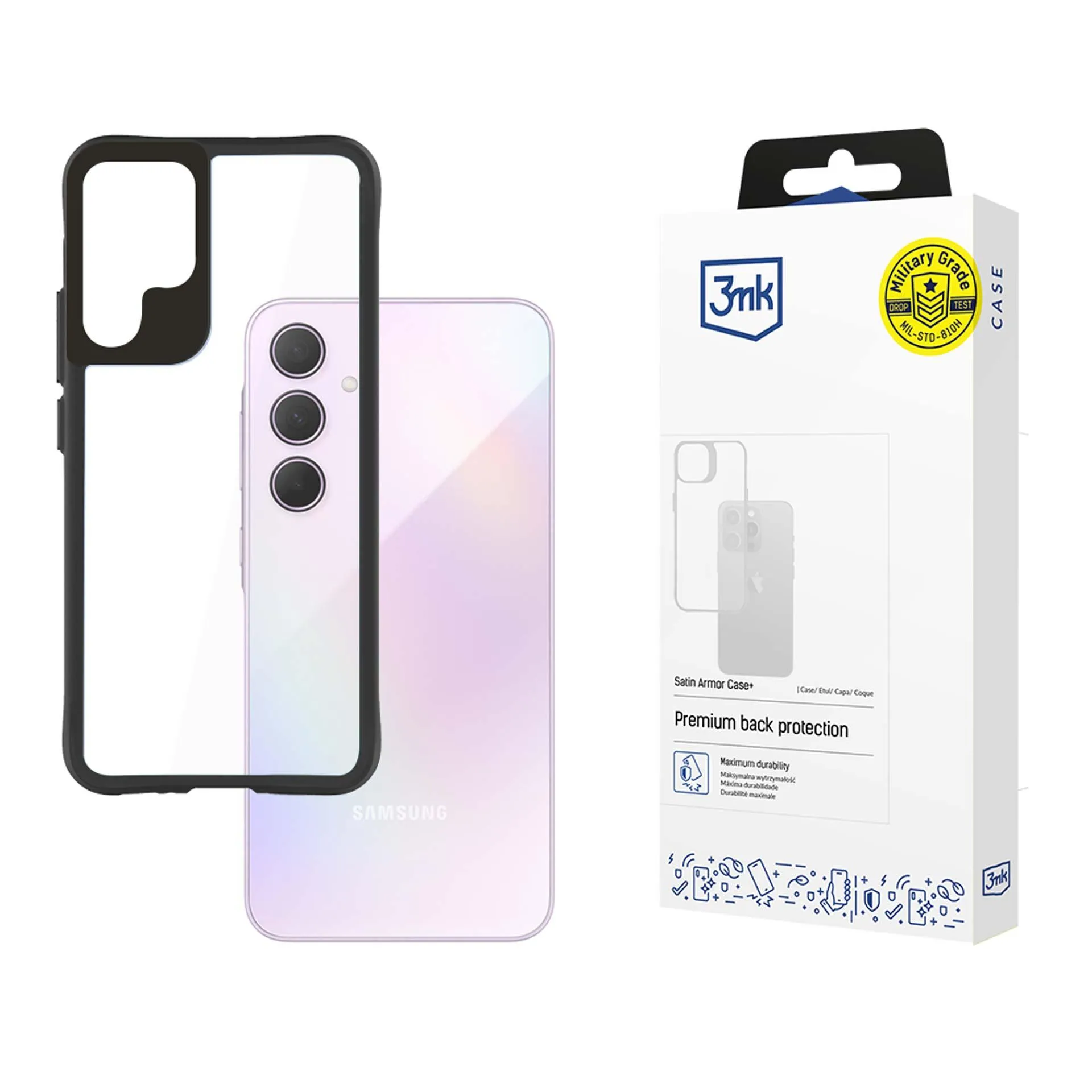 Husă pentru Samsung Galaxy A35 5G - 3mk Satin Armor Case+