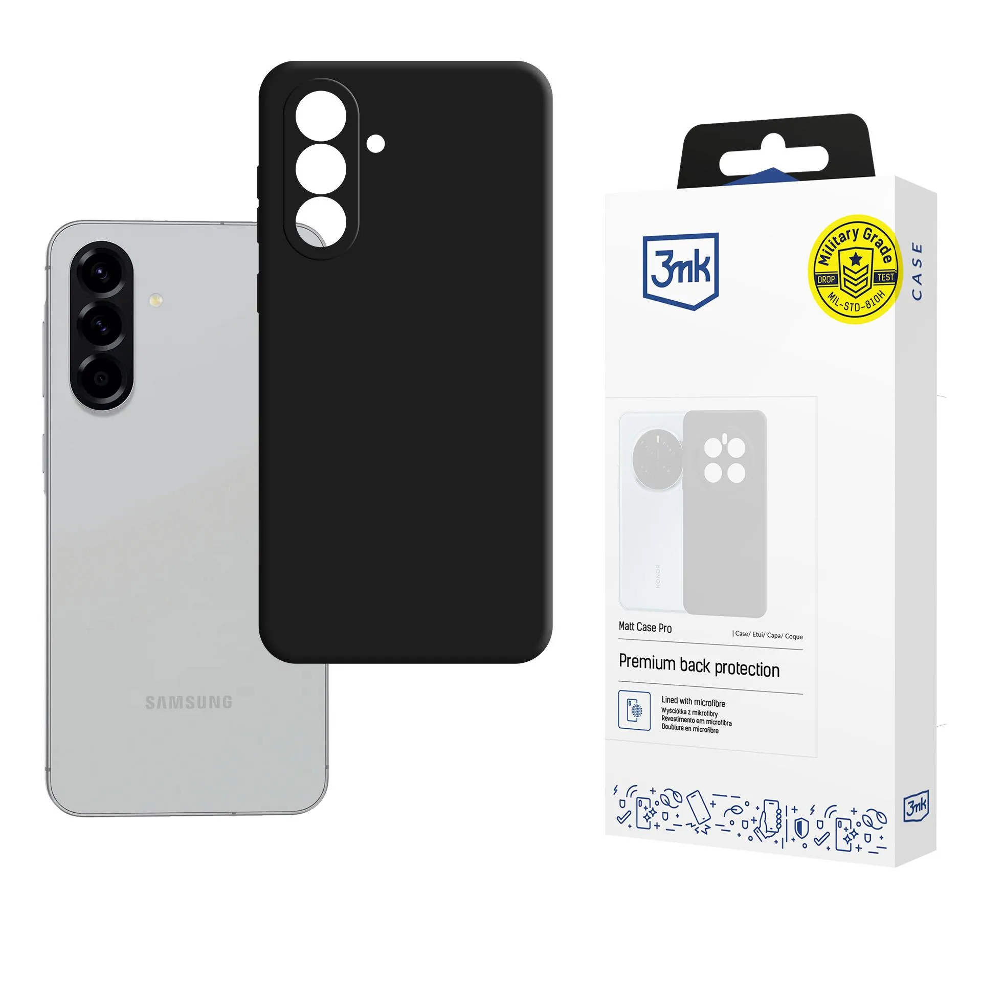 Husă pentru Samsung Galaxy A36 5G - 3mk Matt Case Black