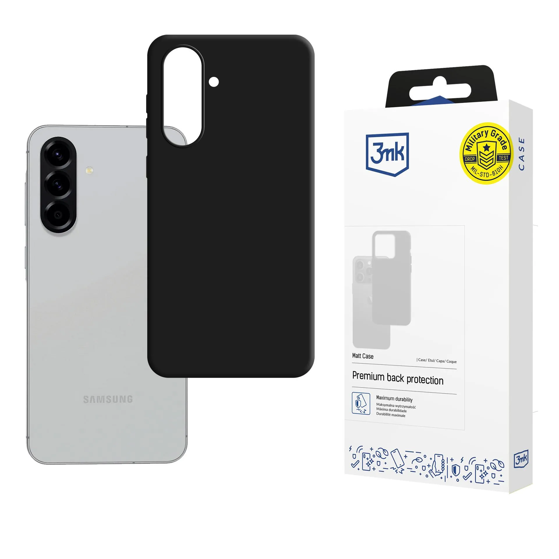 Carcasă pentru Samsung Galaxy A36/A56 - 3mk Matt Case Negru