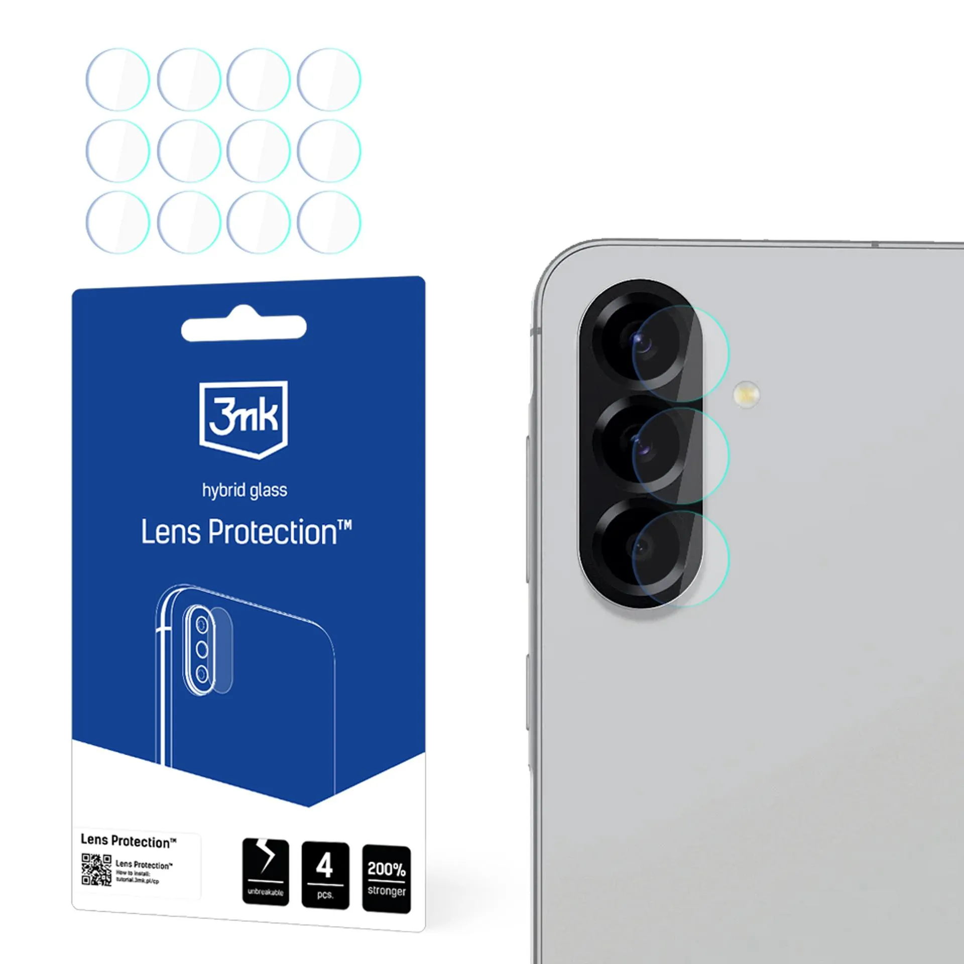 Sticlă pentru obiectivul aparatului foto pentru Samsung Galaxy A56 5G - Protecția lentilelor 3mk