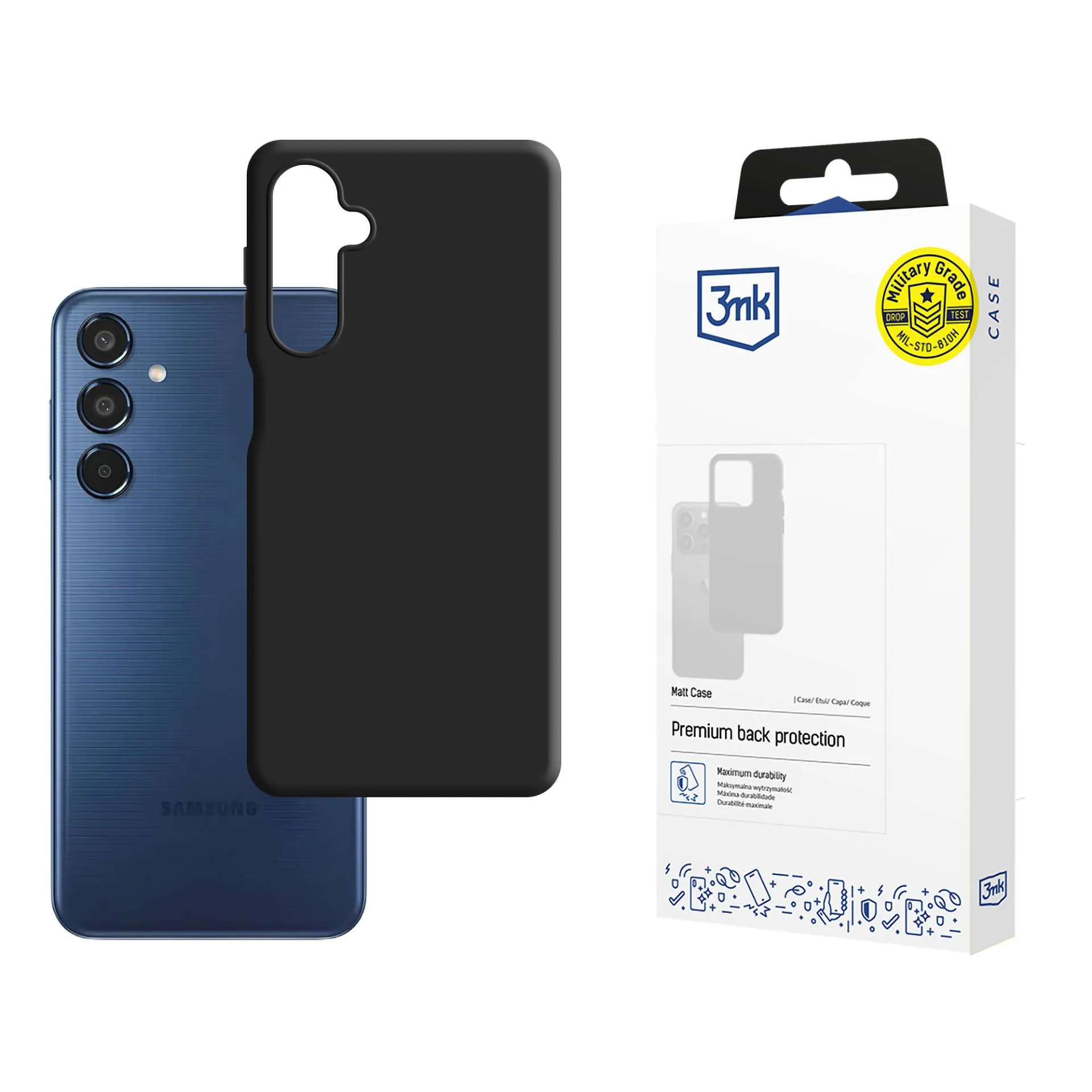 Carcasă pentru Samsung Galaxy M35 5G - 3mk Matt Case Negru
