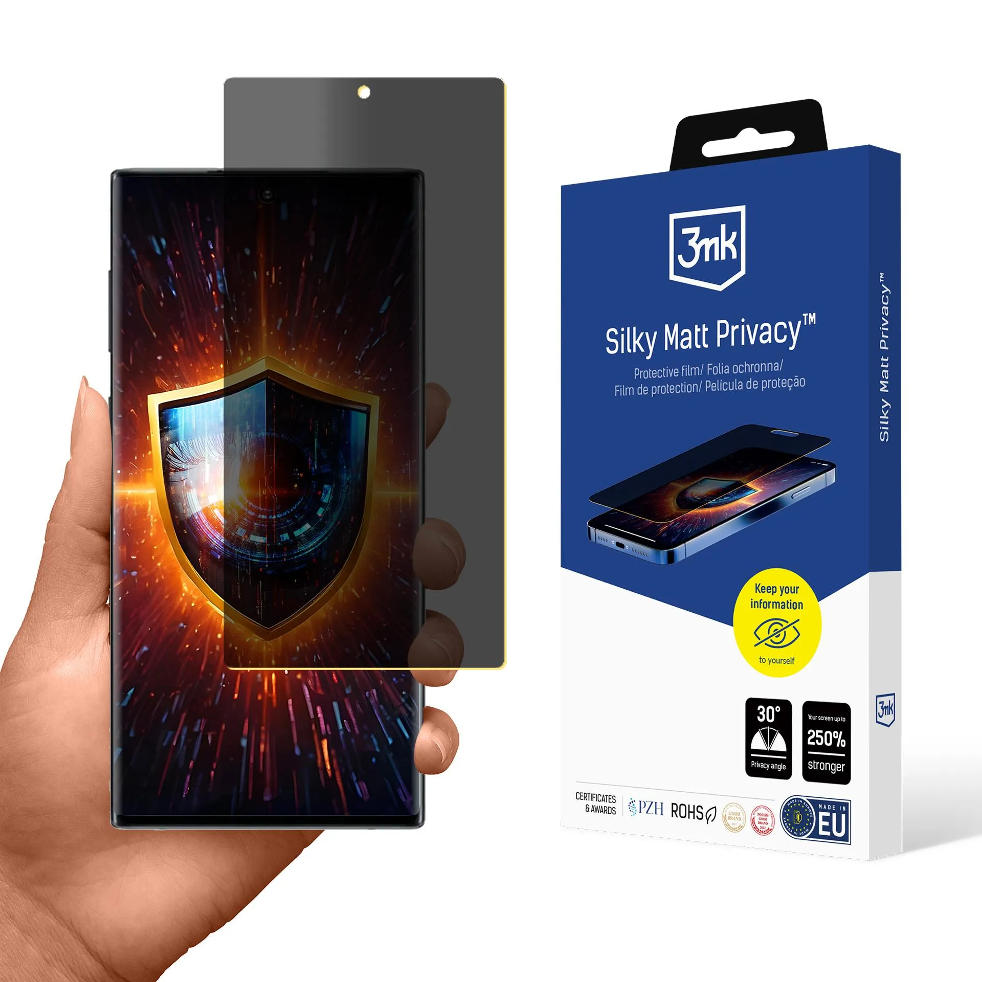 Folie de privatizare pentru Samsung Galaxy Note 10 - 3mk Silky Matt Privacy