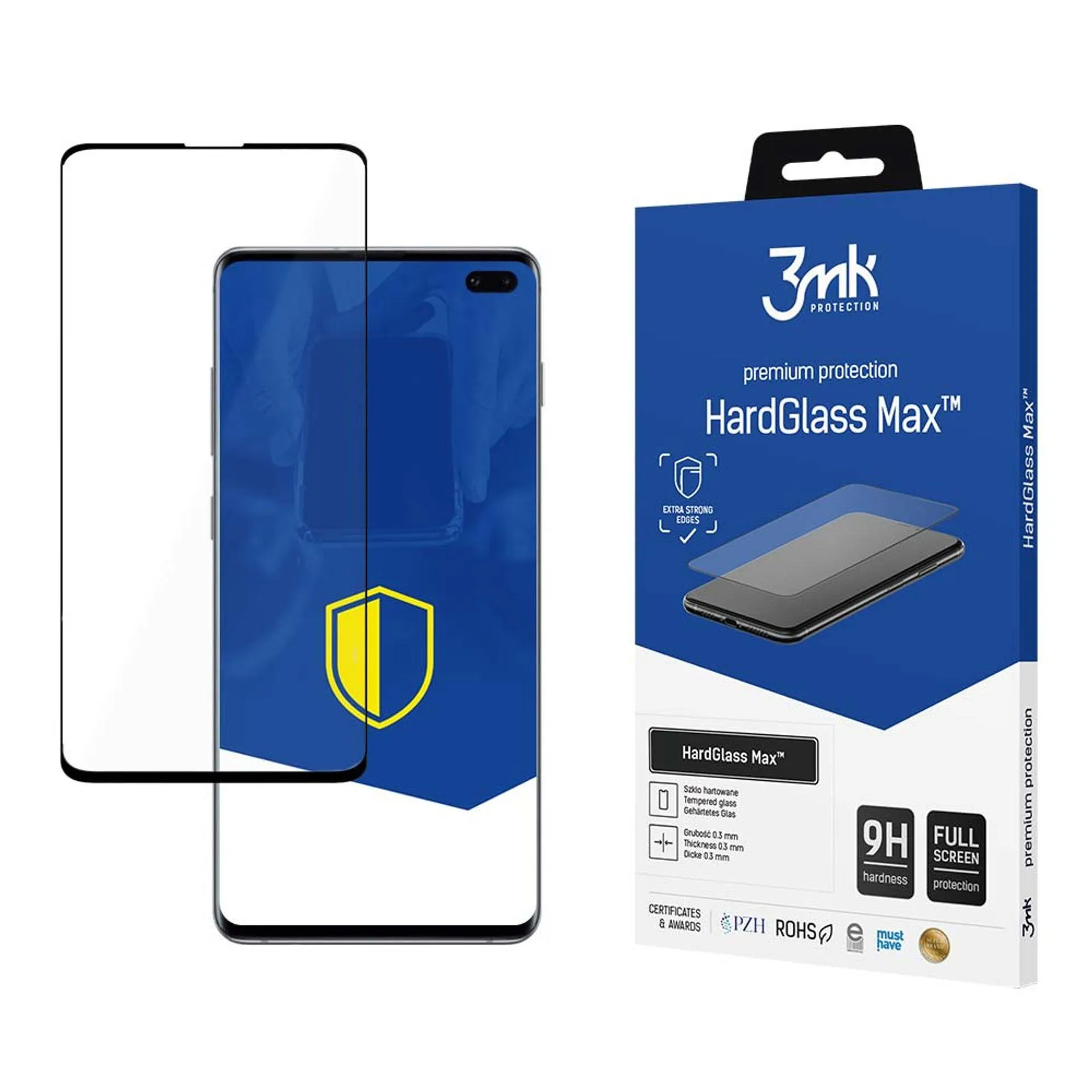 Sticlă securizată întărită pentru Samsung Galaxy S10+ - 3mk HardGlass Max