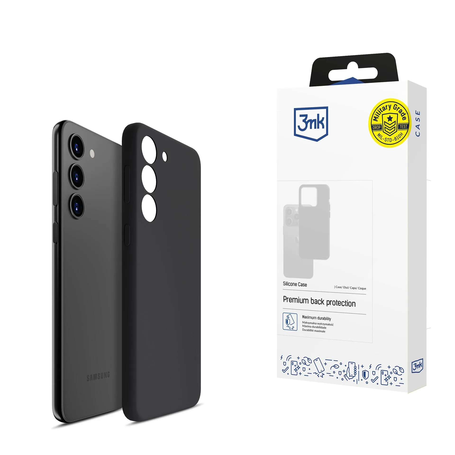 Husă pentru Samsung Galaxy S23 5G - 3mk Silicone Case Black