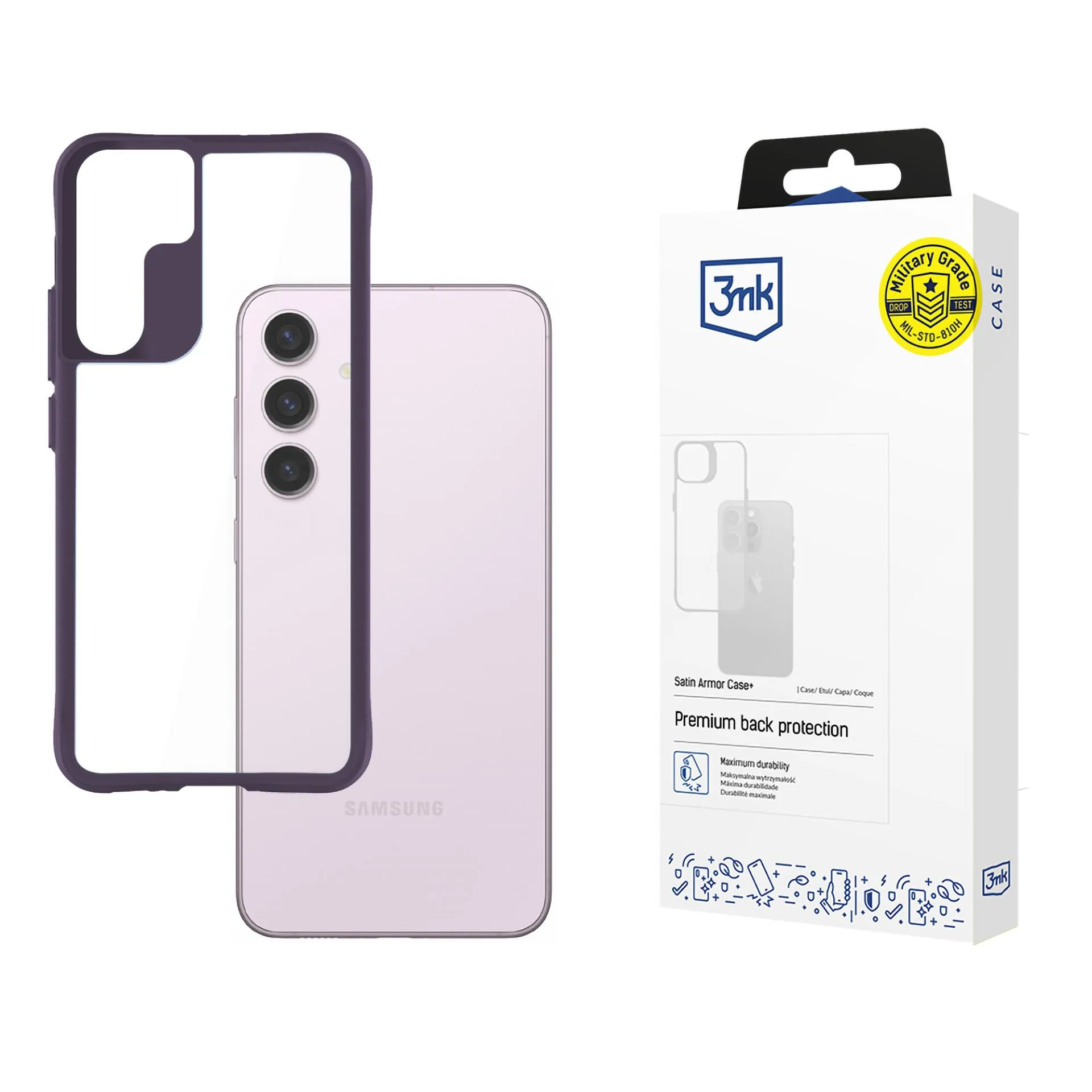 Husă pentru Samsung Galaxy S24 - 3mk Satin Armor Case+ Purple