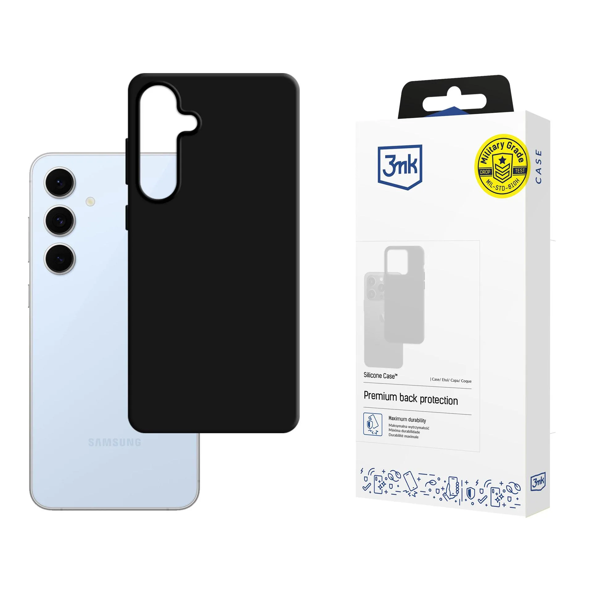 Husă pentru Samsung Galaxy S24 FE - 3mk Silicone Case Black