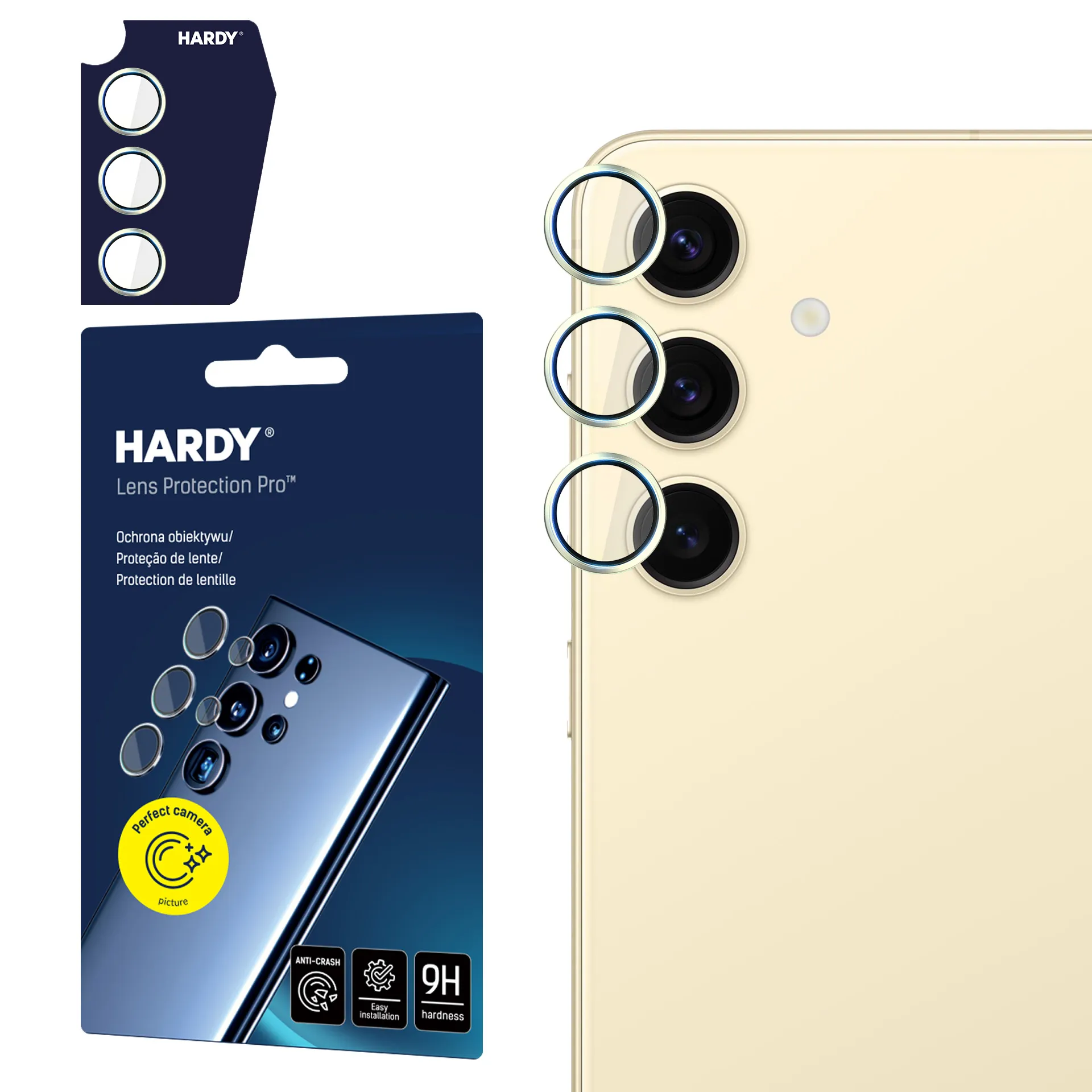 Protecția lentilei pentru Apple iPhone 15 Pro - 3mk HARDY Lens Protection Pro