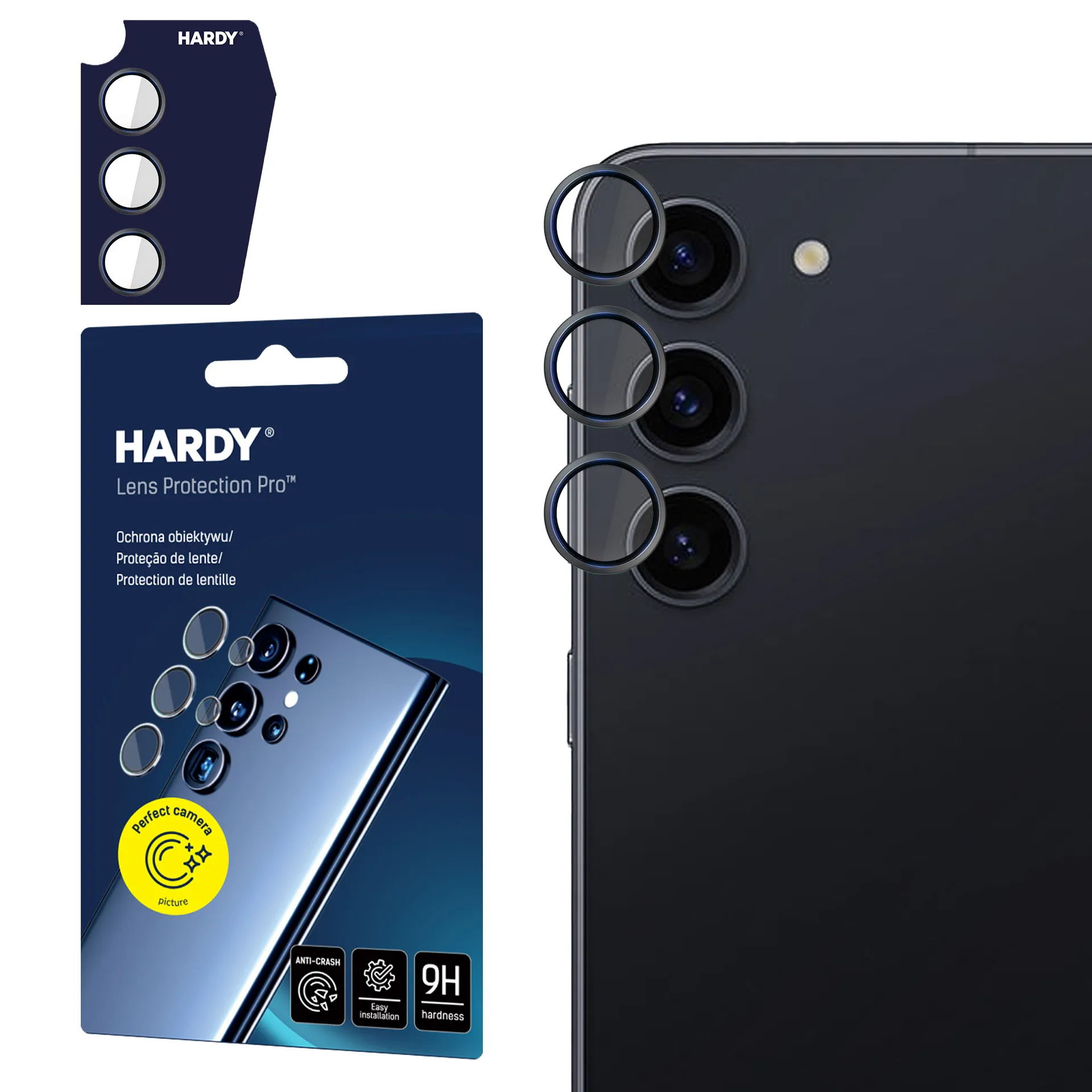 Protecția lentilei pentru Apple iPhone 15 Pro - 3mk HARDY Lens Protection Pro