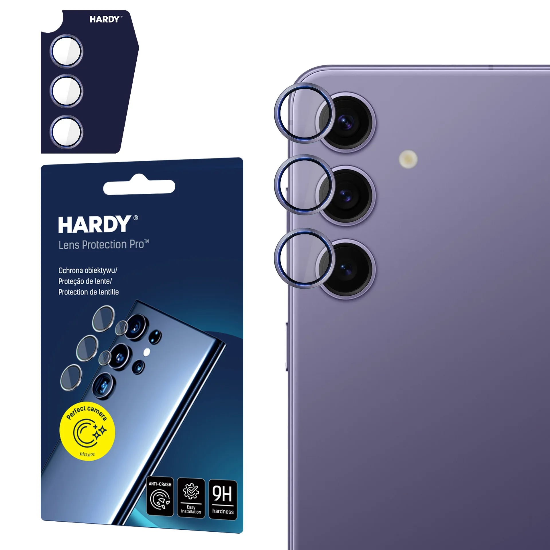 Protecția lentilei pentru Apple iPhone 15 Pro - 3mk HARDY Lens Protection Pro