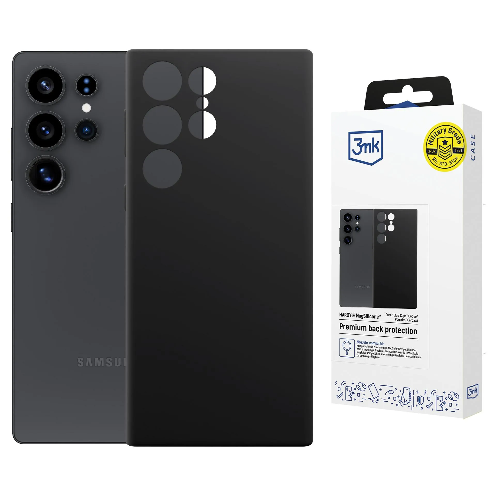 Husa pentru Samsung Galaxy S24 Ultra - 3mk Hardy MagSilicone Negru