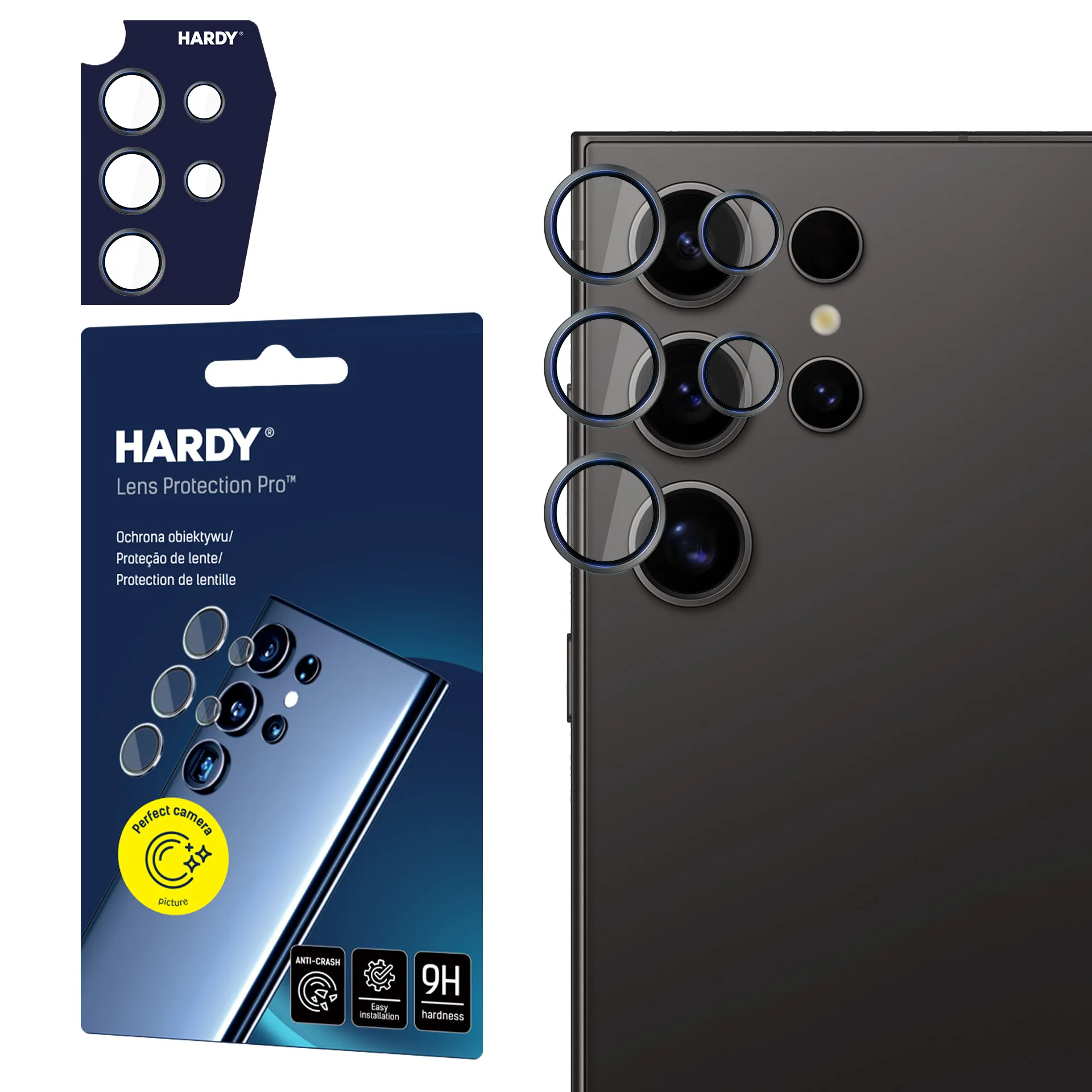 Protecția lentilei pentru Apple iPhone 15 Pro - 3mk HARDY Lens Protection Pro
