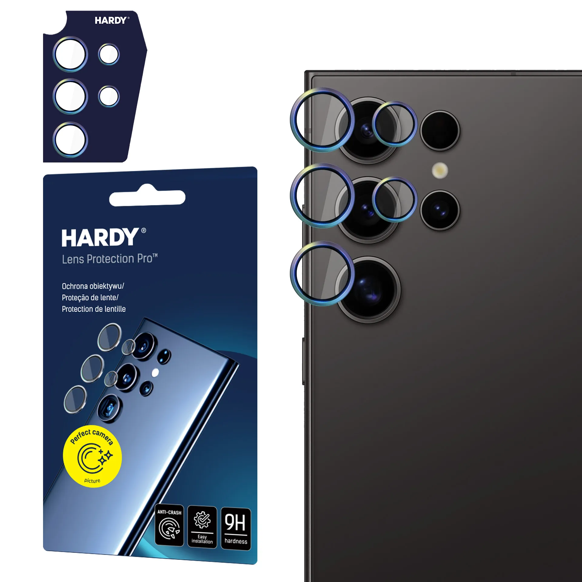 Protecția lentilei pentru Apple iPhone 15 Pro - 3mk HARDY Lens Protection Pro