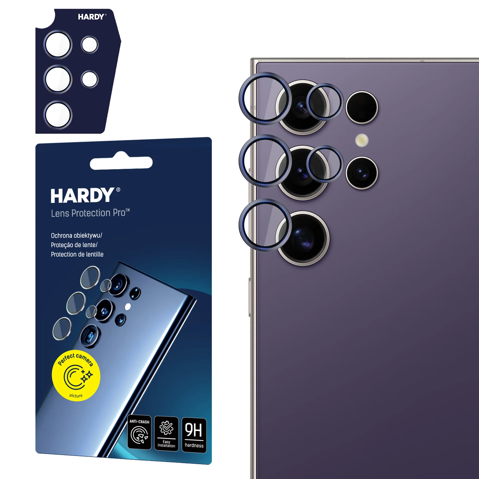 Protecția lentilei pentru Apple iPhone 15 Pro - 3mk HARDY Lens Protection Pro