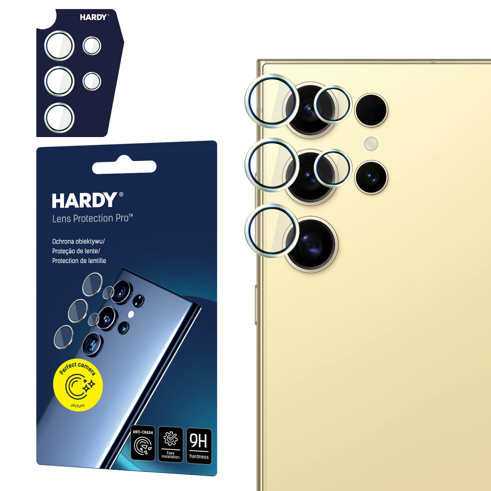 Protecția lentilei pentru Apple iPhone 15 Pro - 3mk HARDY Lens Protection Pro
