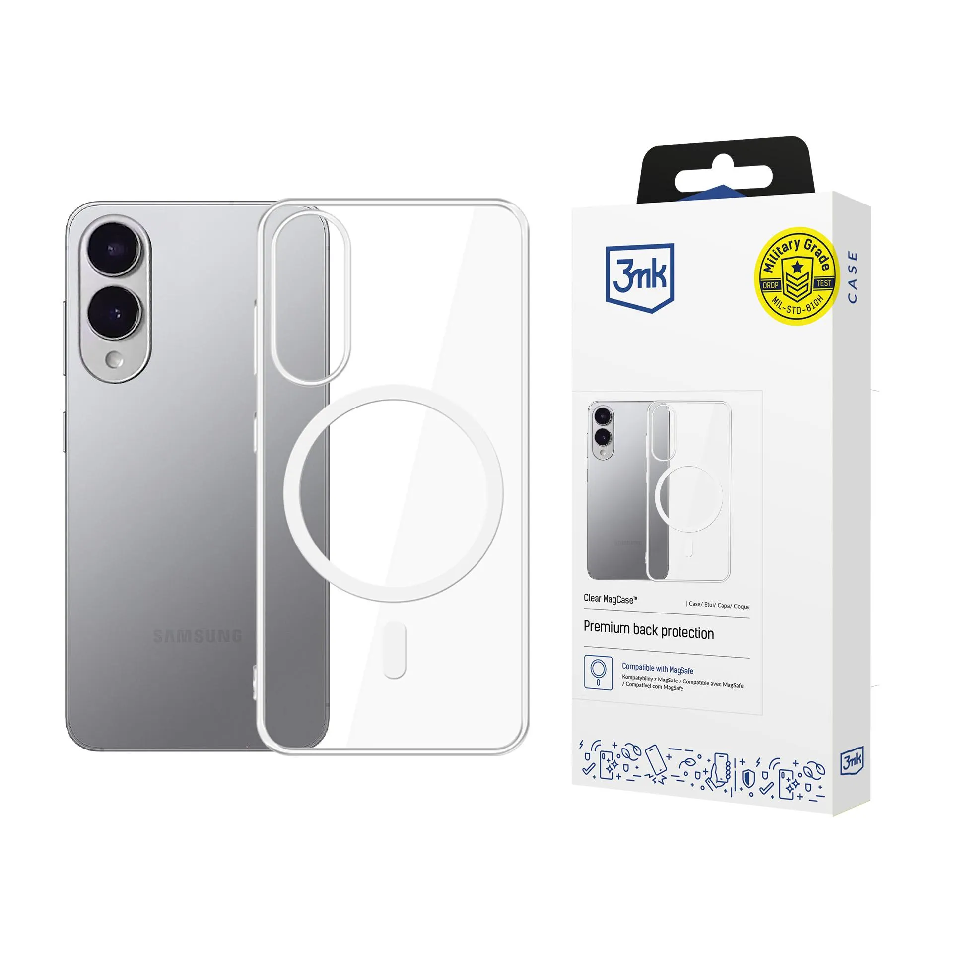 Husă pentru Samsung Galaxy S25 Edge - 3mk Clear MagCase