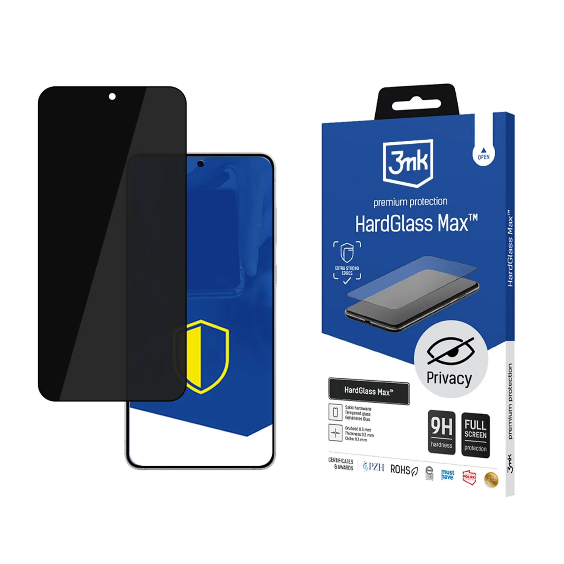 Sticlă de confidențialitate pentru Samsung Galaxy S25 Edge - 3mk HardGlass Max Privacy