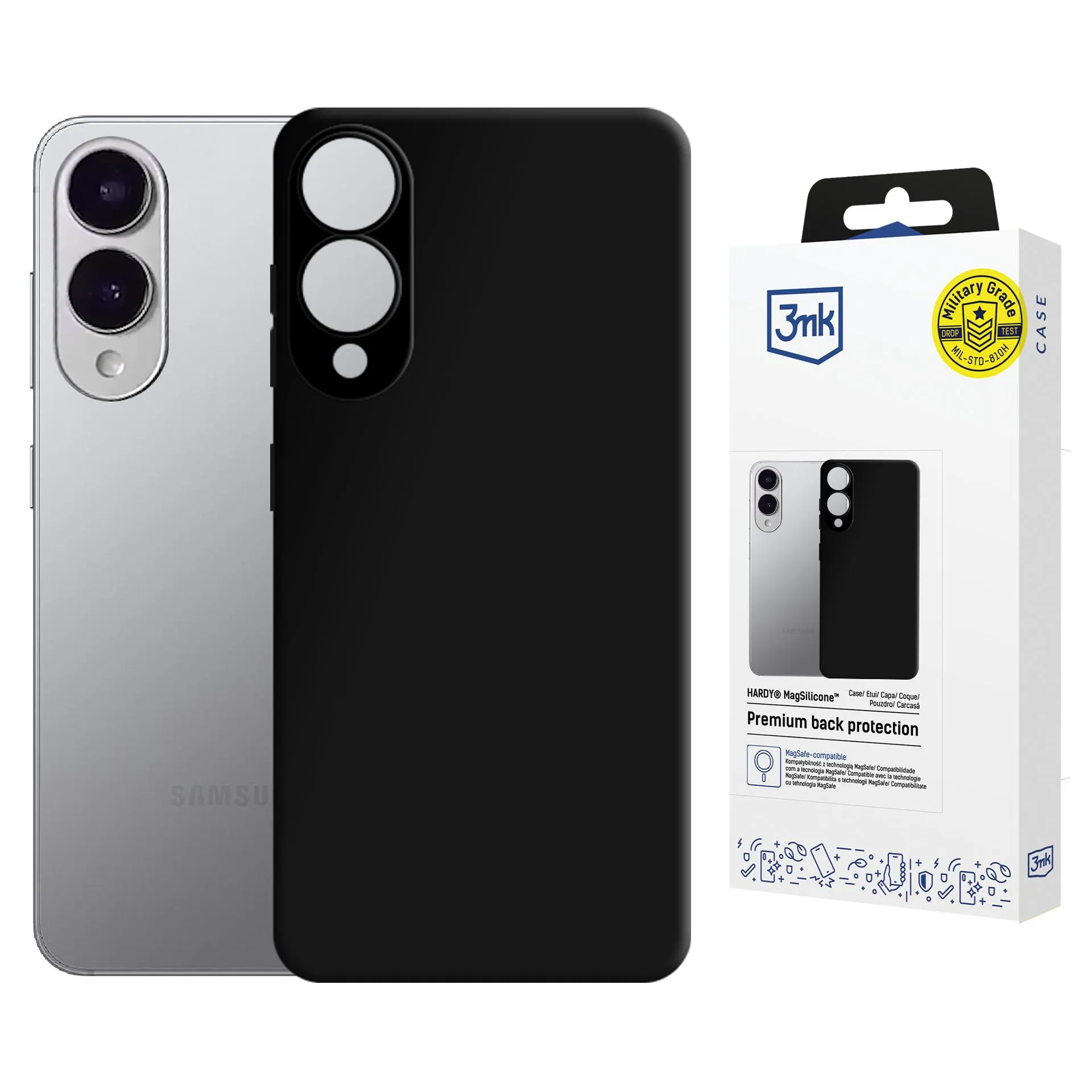 Husa pentru Samsung Galaxy S25 Edge - 3mk Hardy MagSilicone Negru