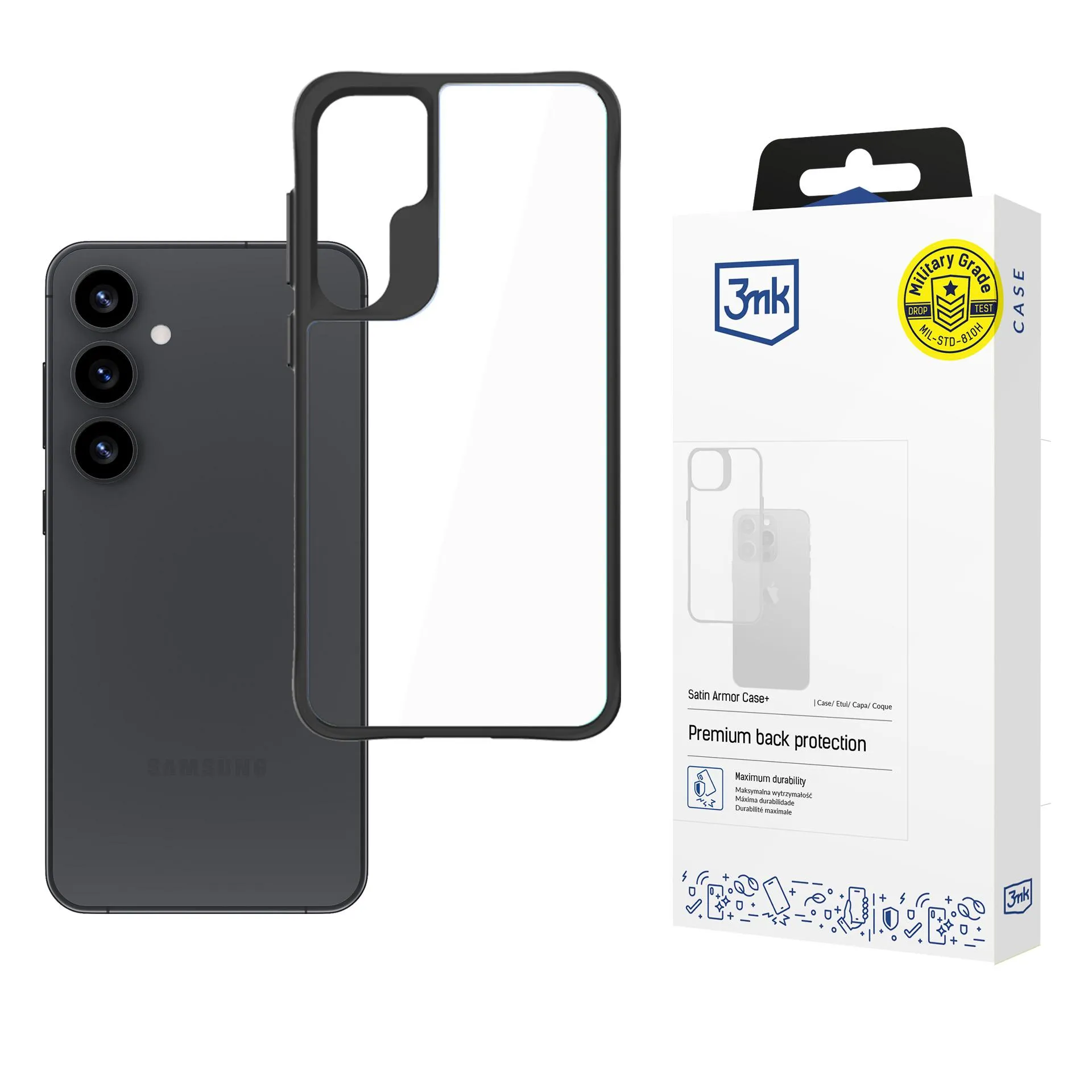 Husă pentru Samsung Galaxy S25+ - 3mk Satin Armor Case+