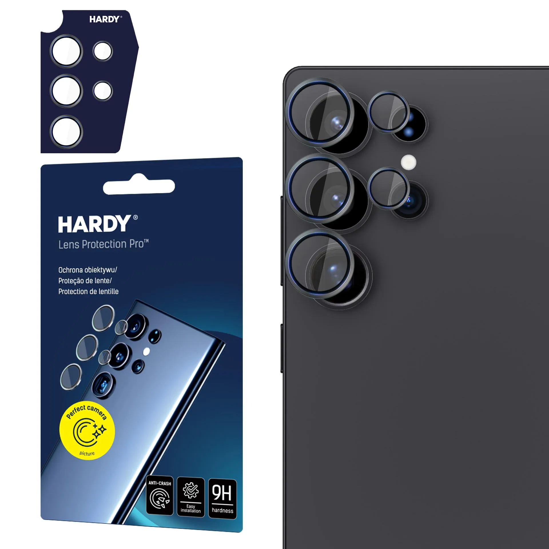 Protecția lentilei pentru Apple iPhone 15 Pro - 3mk HARDY Lens Protection Pro