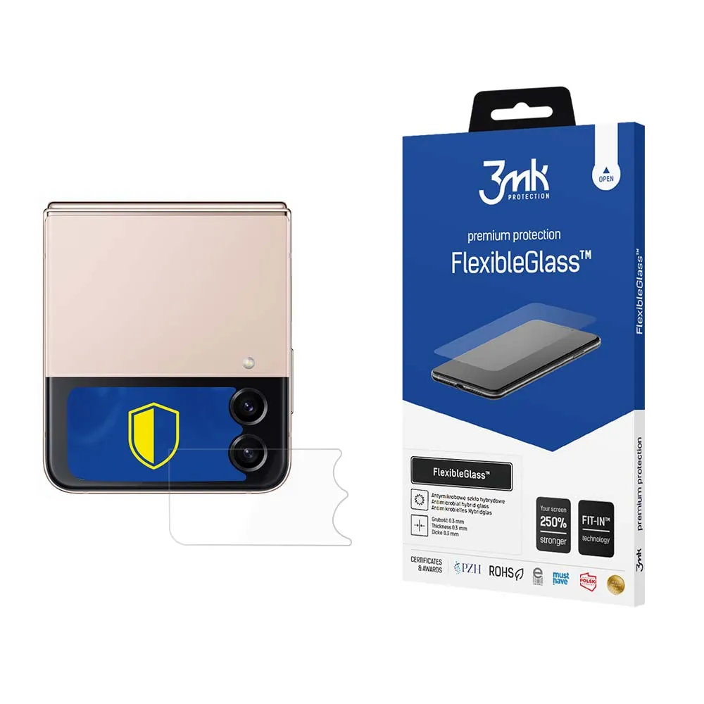 Sticlă hibridă antiefrac?ie pentru Samsung Galaxy Z Flip4 (Front) - 3mk FlexibleGlass™
