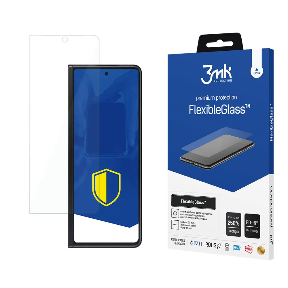 Sticlă hibridă antiefrac?ie pentru Samsung Galaxy Z Fold 3 5G (Front) - 3mk FlexibleGlass™
