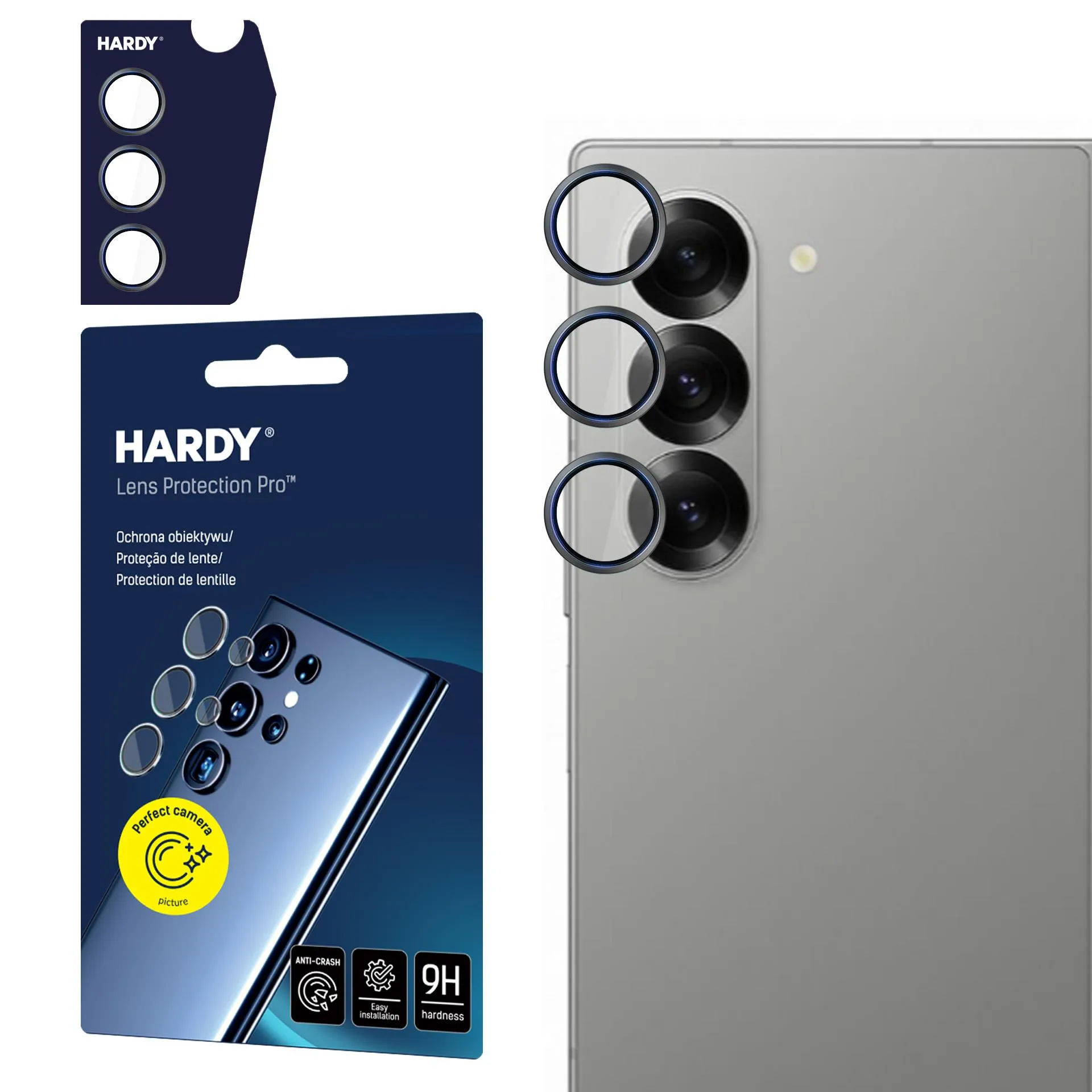 Protecția lentilei pentru Apple iPhone 15 Pro - 3mk HARDY Lens Protection Pro