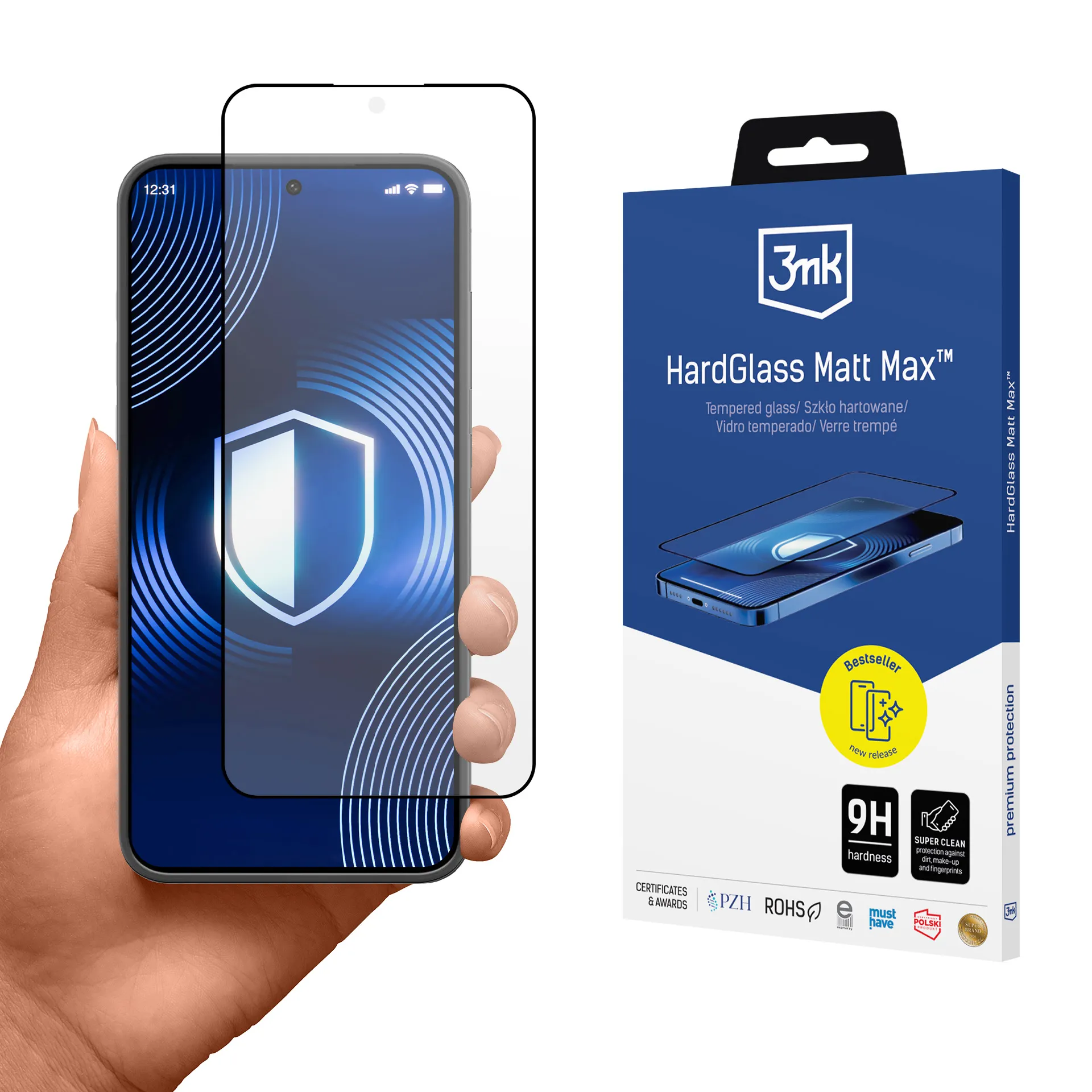 Sticlă temperată mată pentru Samsung Galaxy S24+ - 3mk HardGlass Matt Max