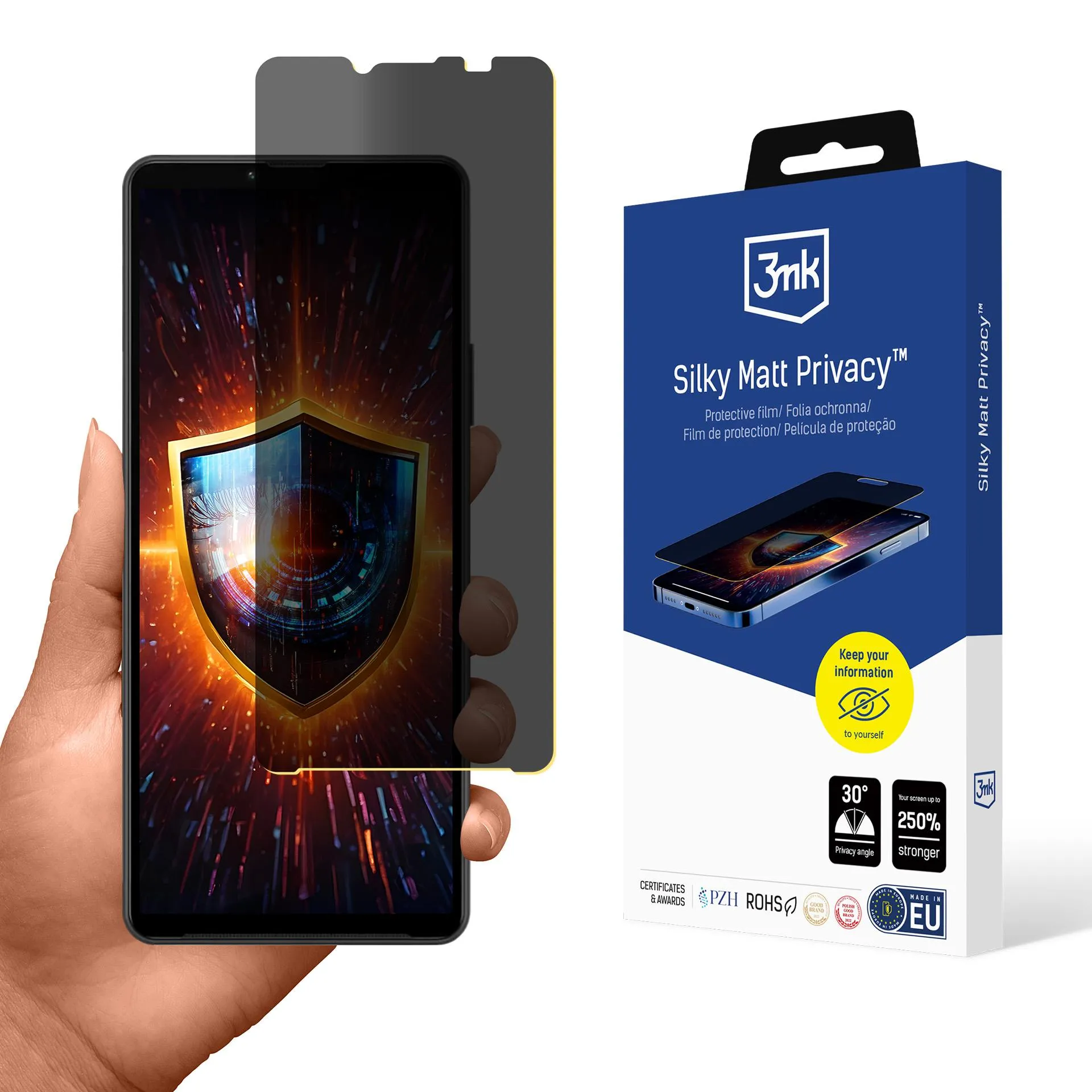 Folie de privatizare pentru Sony Xperia 10 IV - 3mk Silky Matt Privacy
