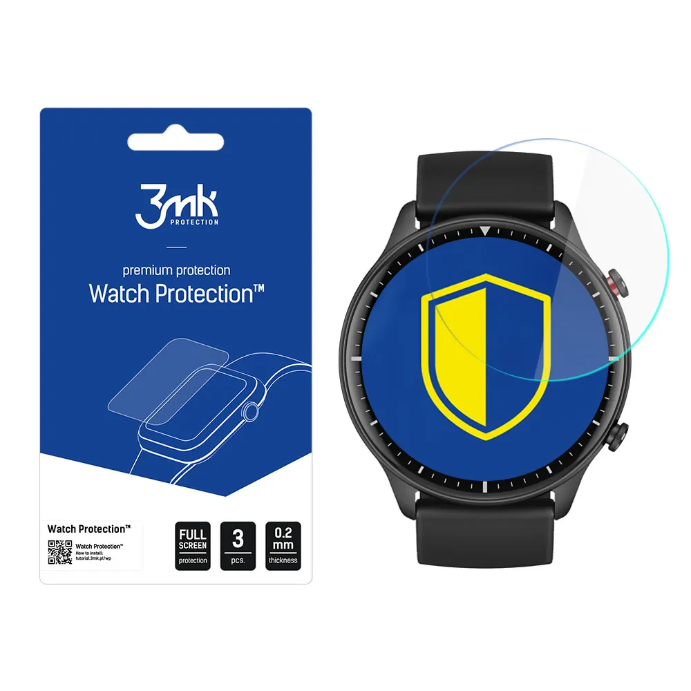 Folie de protecție pentru ecranul smartwatchului Xiaomi Amazfit GTR 2 - Protecție 3mk Watch