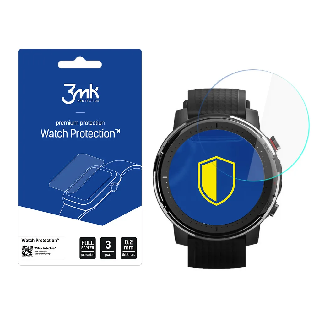 Protec?ie din sticlă pentru ecranul smartwatch Xiaomi Amazfit Stratos 3 - 3mk Watch Protection