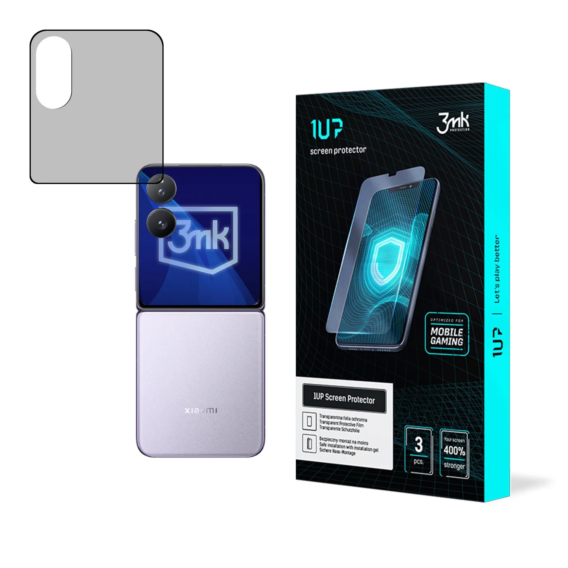 Folie de protec?ie pentru Xiaomi Mix Flip (front) - protector de ecran 3mk 1UP (3 bucă?i)