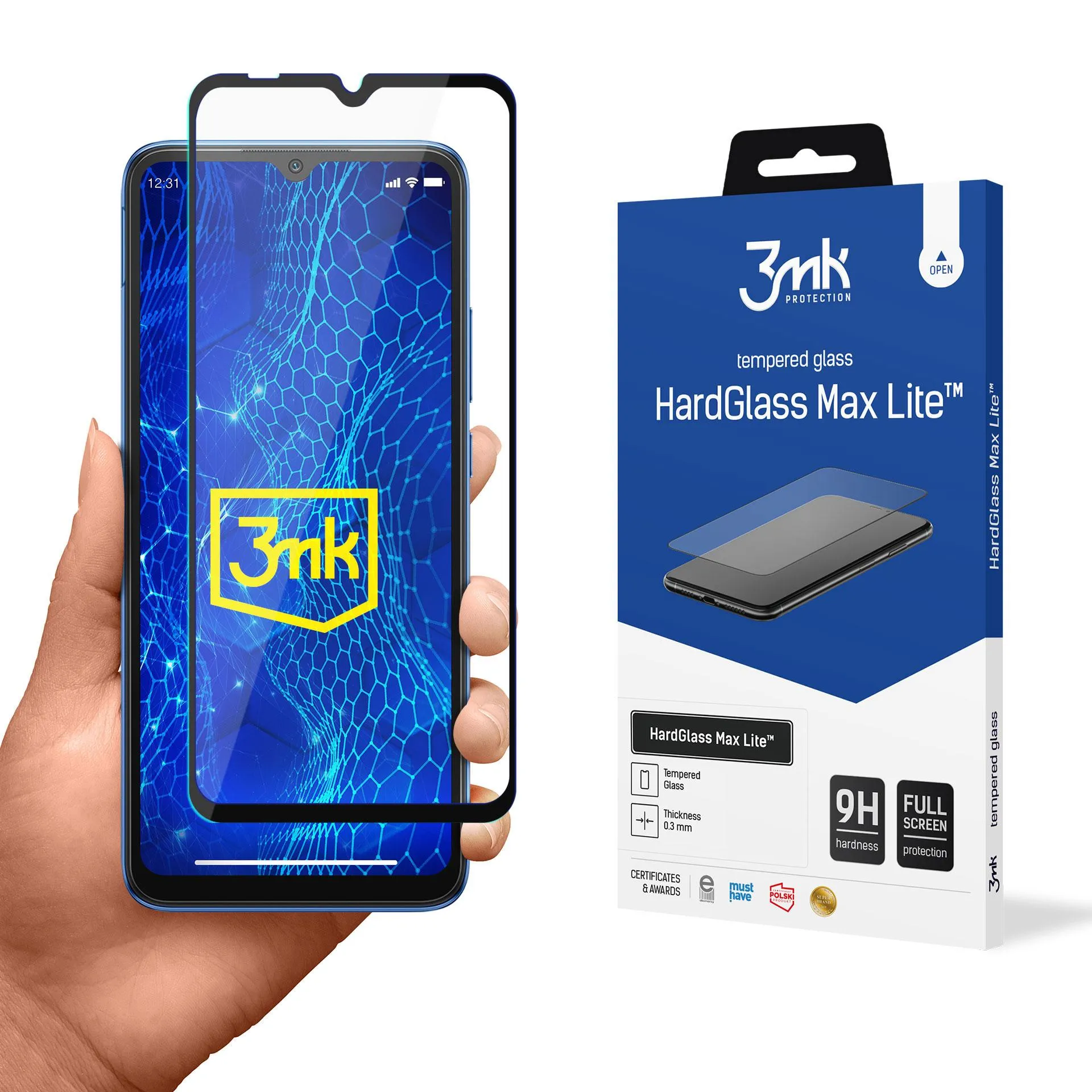 Sticlă temperată pentru Xiaomi Redmi 10C - 3mk HardGlass Max Lite