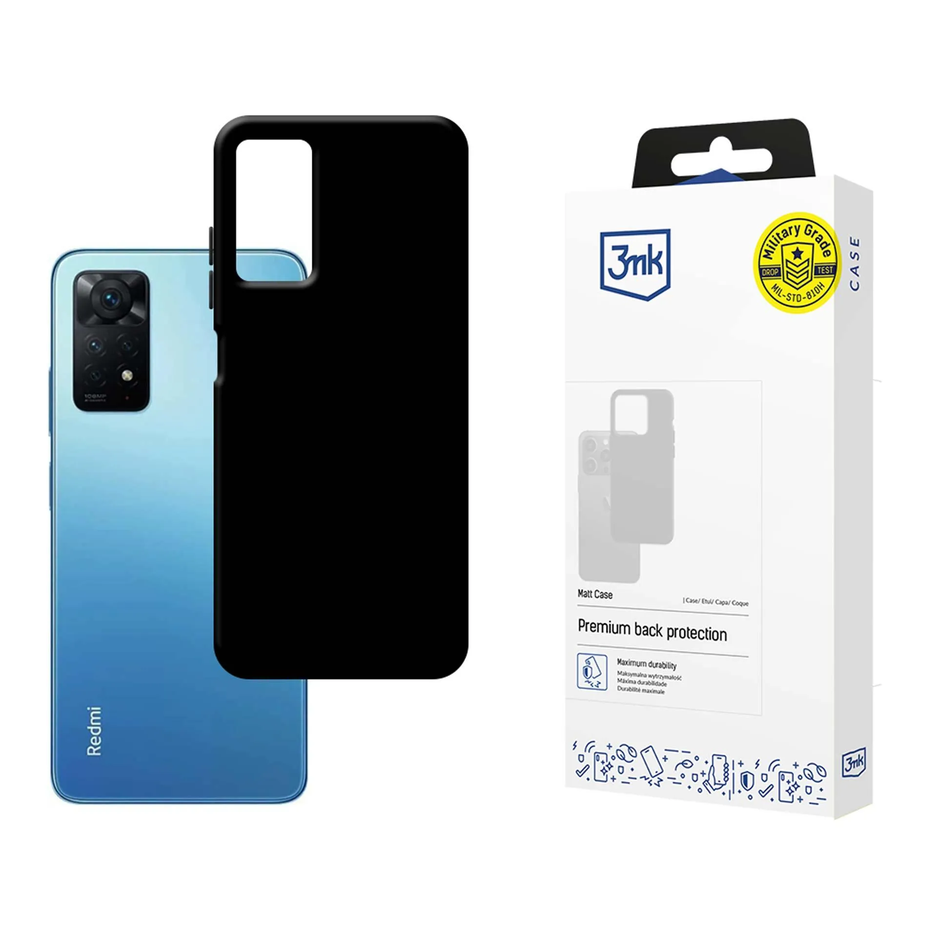 Carcasă pentru Xiaomi Redmi Note 12 Pro 4G - 3mk Matt Case Negru