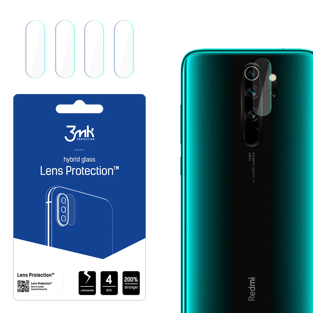 Sticlă pentru obiectivul aparatului foto pentru Xiaomi Redmi Note 8 Pro - Protecția lentilelor 3mk