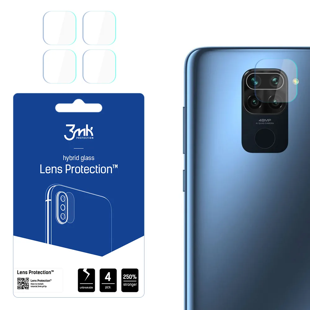 Sticlă pentru obiectivul aparatului foto pentru Xiaomi Redmi Note 9 4G - Protecția lentilelor 3mk