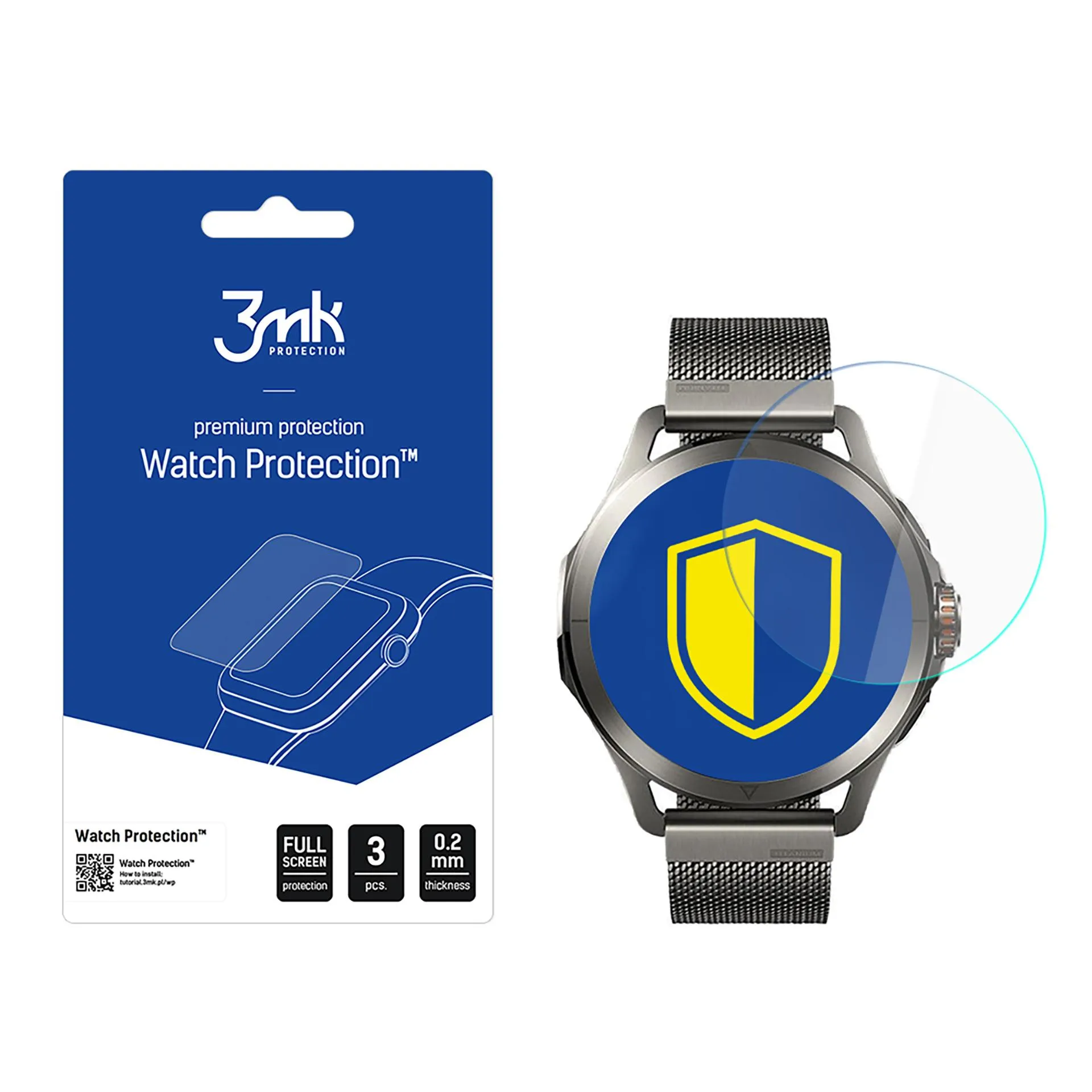 Protecție din sticlă pentru ecranul smartwatch Xiaomi Watch S4 Sport - 3mk Watch Protection